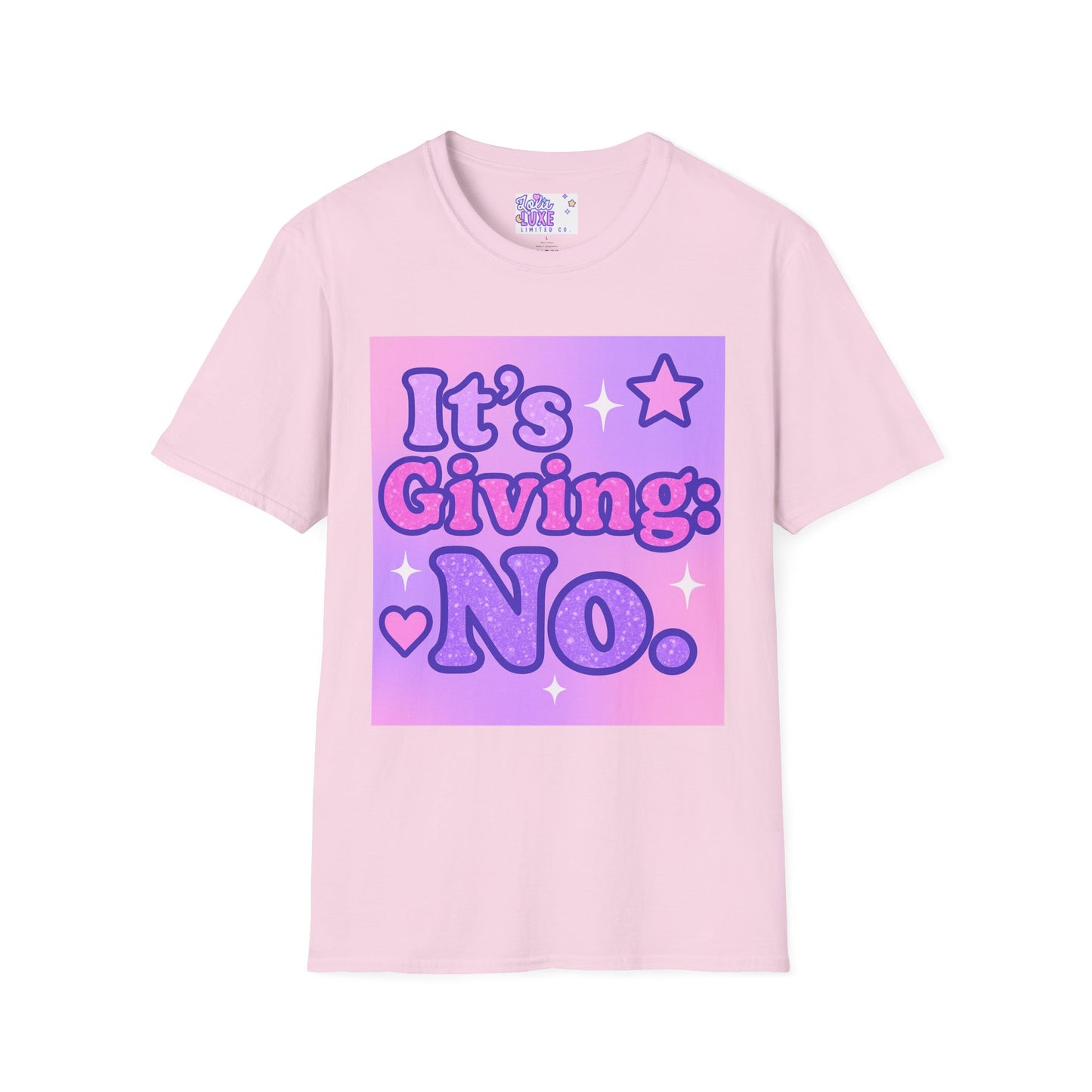 It's Giving: No. Unisex Softstyle Glam Tee - Trendy Graphic Tee for Casual Wear