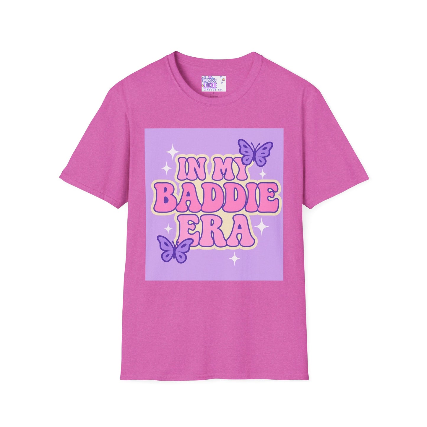 In My Baddie Era Unisex Softstyle Glam Tee - Trendy Graphic Tee for Confident Fashion Lovers