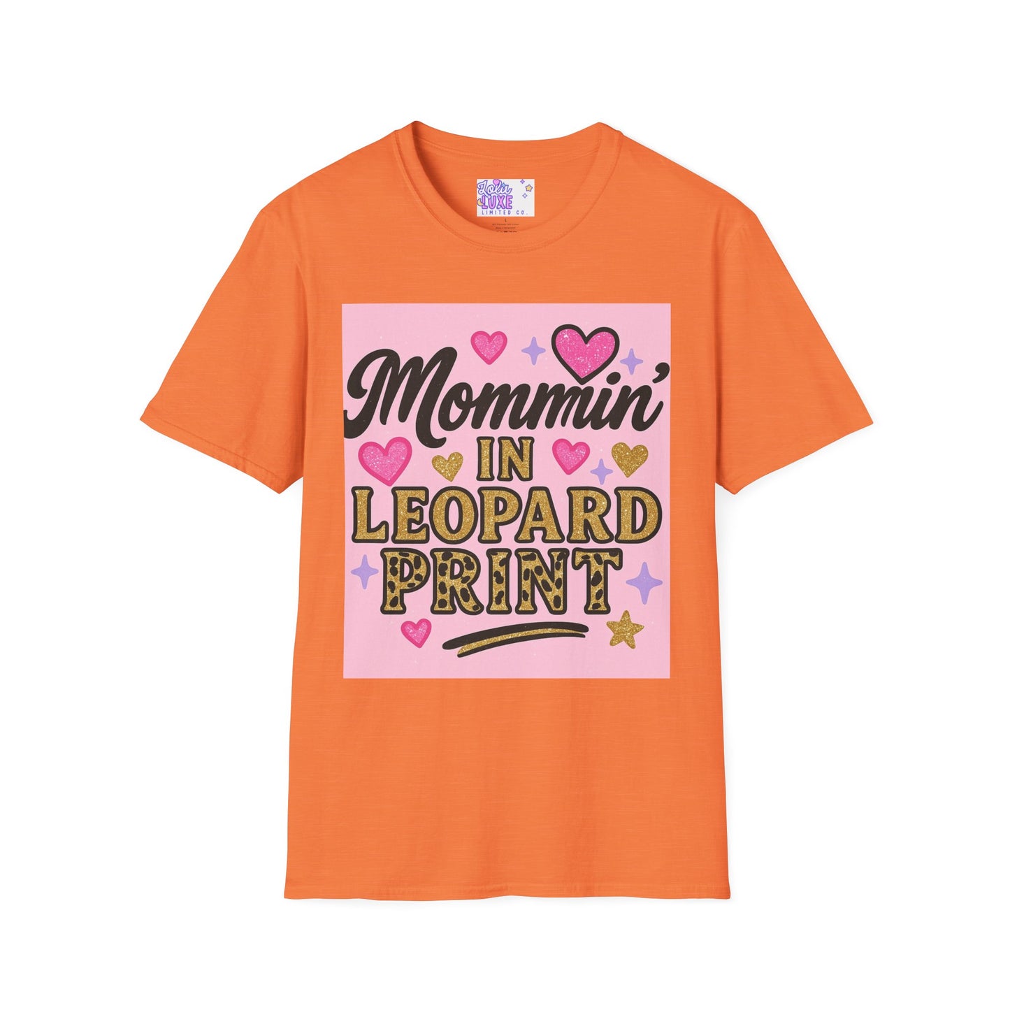 Mommin' in Leopard Print Unisex T-Shirt - Fun & Stylish Apparel for Moms Glam Tee