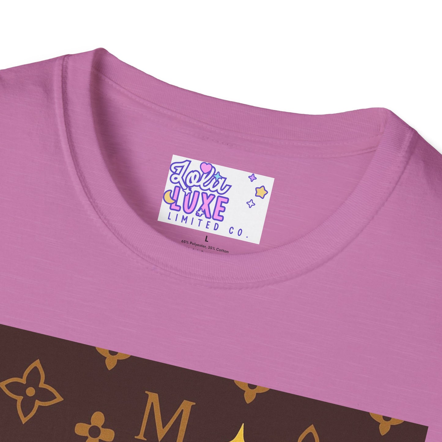 Manifesting Like a Material Girl Glam Tee| Unisex Softstyle Tee | Trendy Apparel for Manifestation Enthusiasts