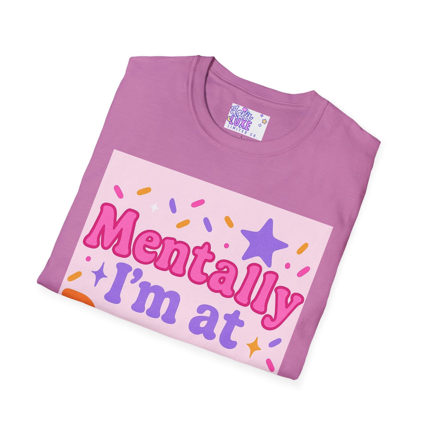 Mentally I'm at Dunkin' Unisex Softstyle T-Shirt - Fun Coffee Lover GlamTee