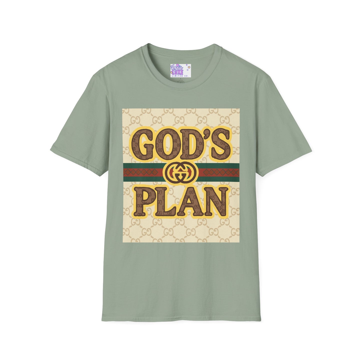 God's Plan Unisex Softstyle Glam Tee - Casual Inspirational Apparel