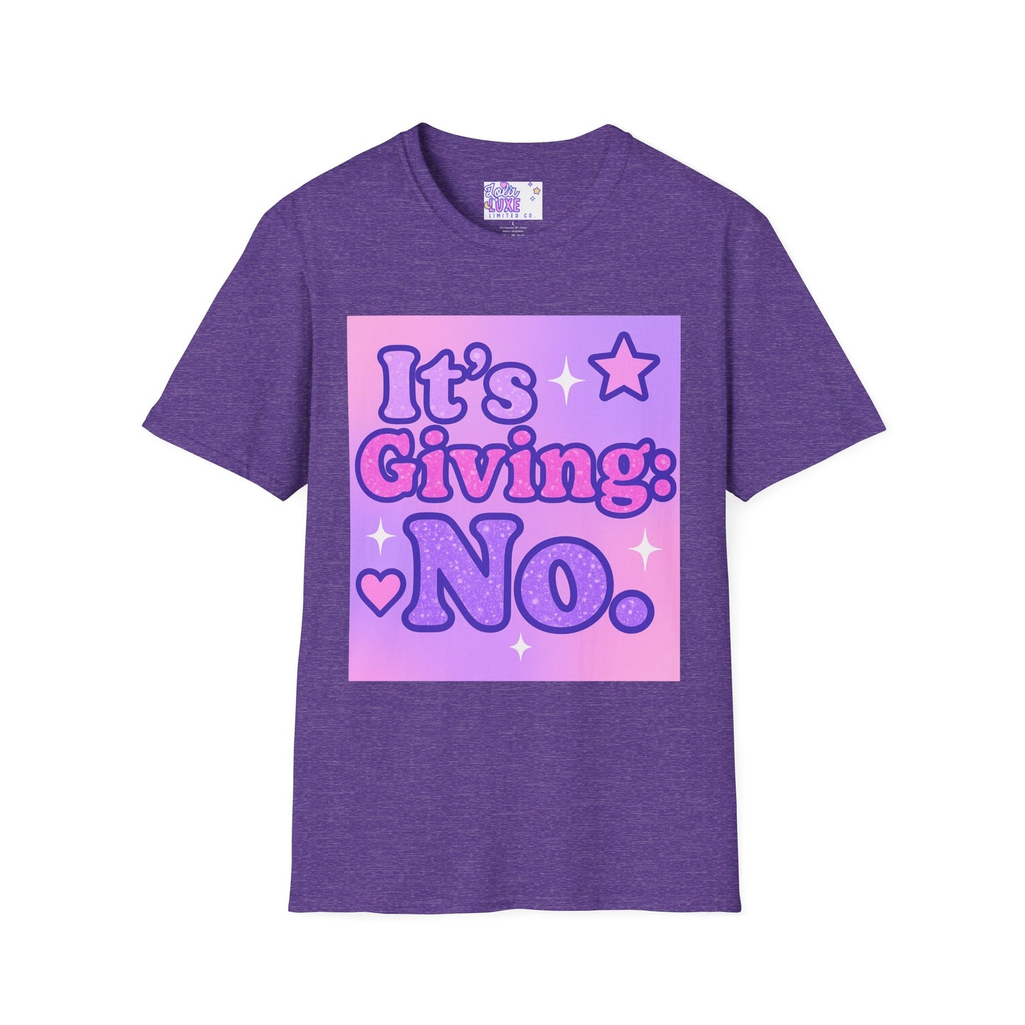 It's Giving: No. Unisex Softstyle Glam Tee - Trendy Graphic Tee for Casual Wear