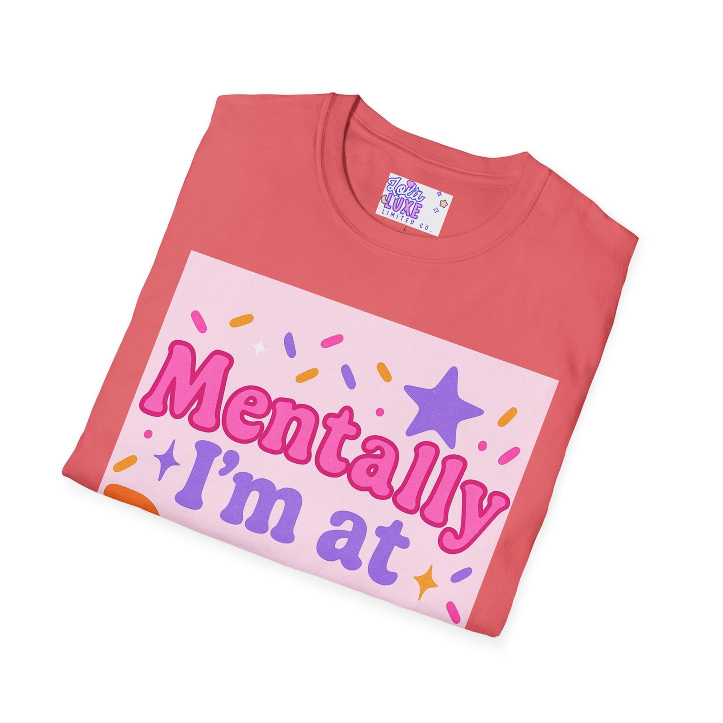 Mentally I'm at Dunkin' Unisex Softstyle T-Shirt - Fun Coffee Lover GlamTee