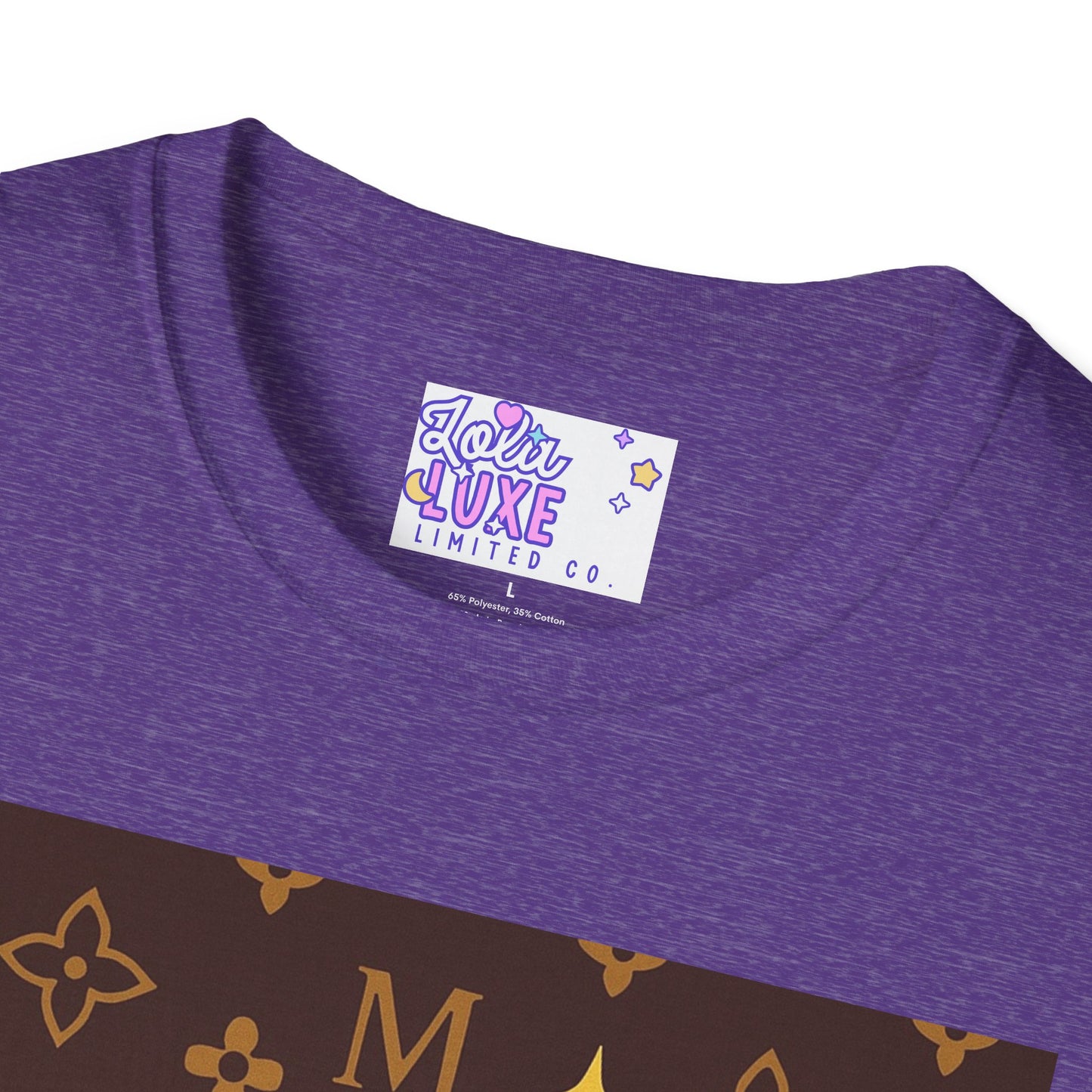 Manifesting Like a Material Girl Glam Tee| Unisex Softstyle Tee | Trendy Apparel for Manifestation Enthusiasts