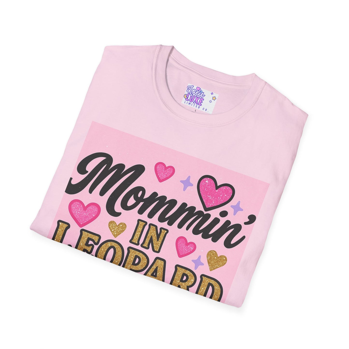 Mommin' in Leopard Print Unisex T-Shirt - Fun & Stylish Apparel for Moms Glam Tee