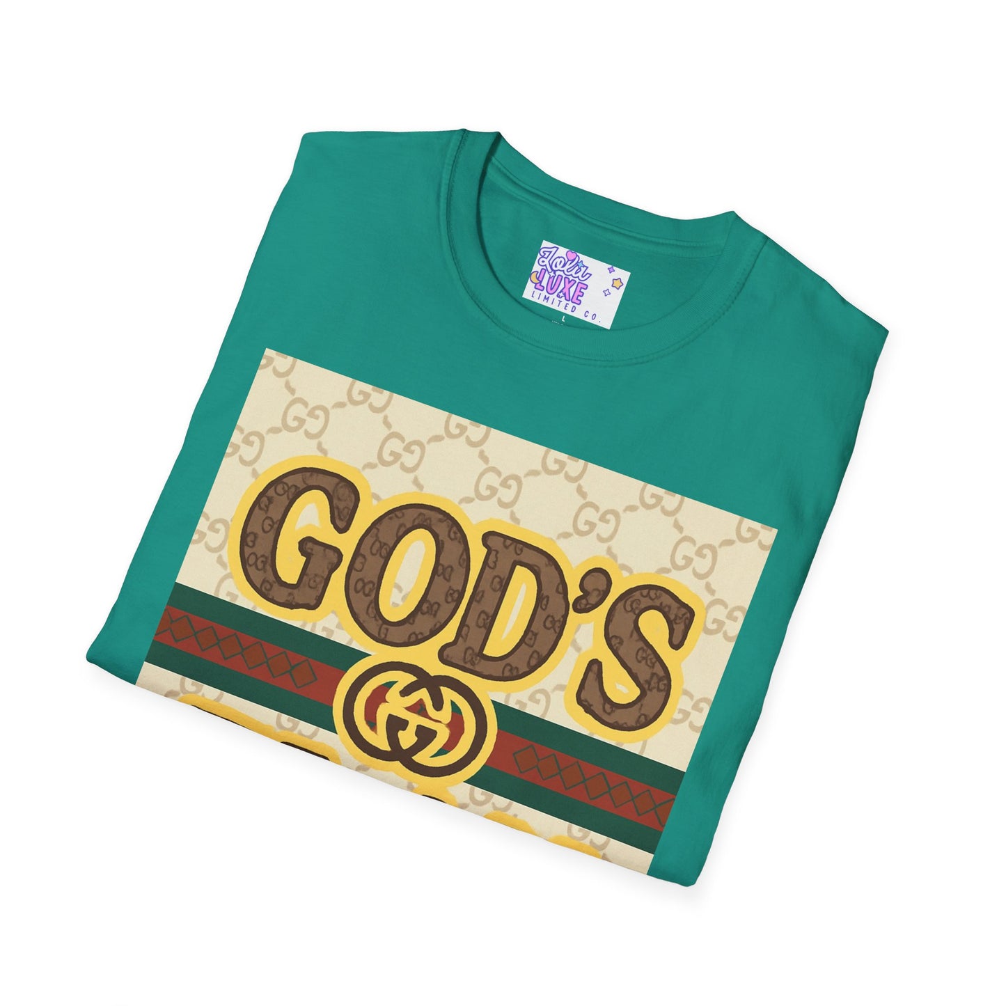 God's Plan Unisex Softstyle Glam Tee - Casual Inspirational Apparel
