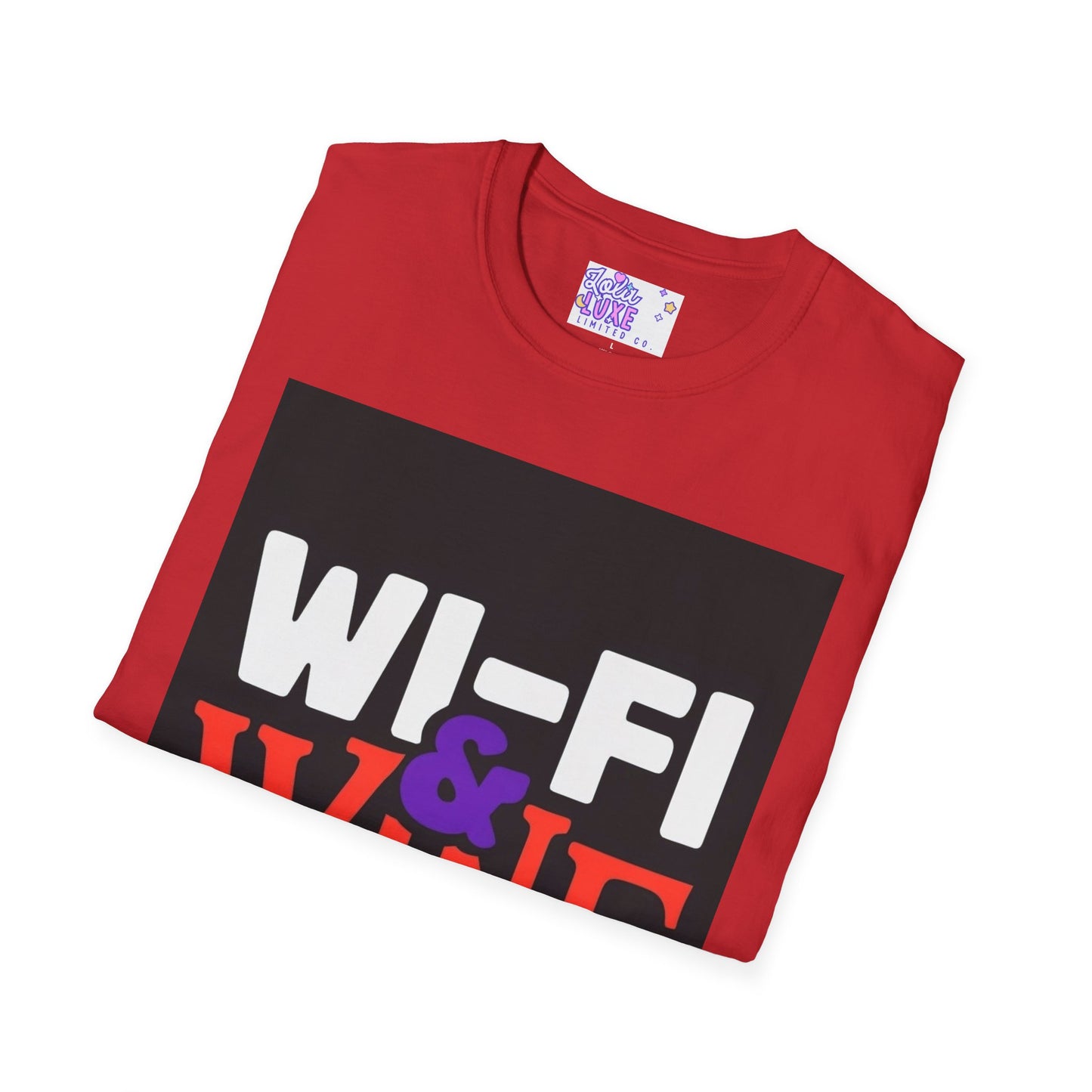 "Wi-Fi & Wine" Softstyle T-Shirt - Perfect Gift for Wine Lovers