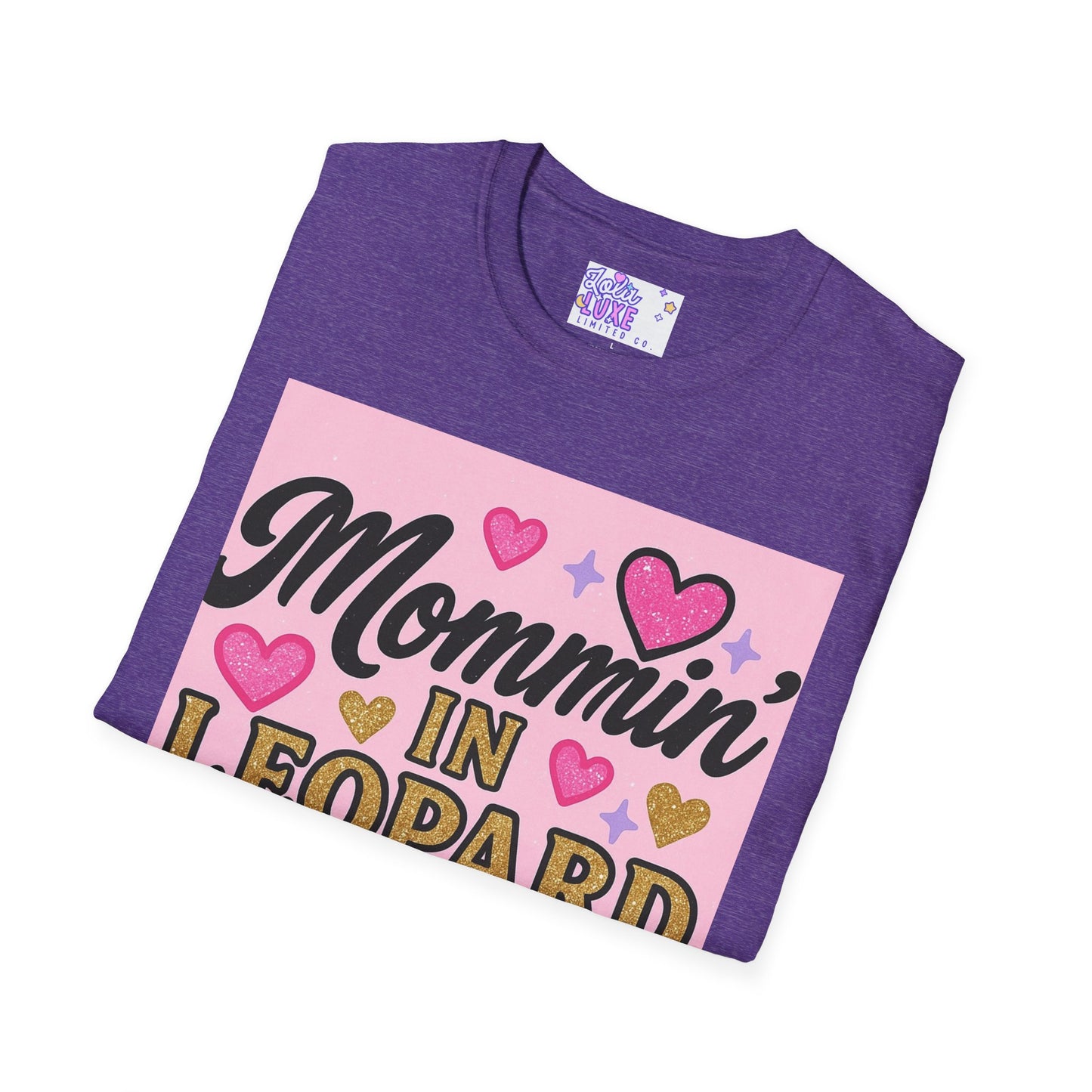 Mommin' in Leopard Print Unisex T-Shirt - Fun & Stylish Apparel for Moms Glam Tee