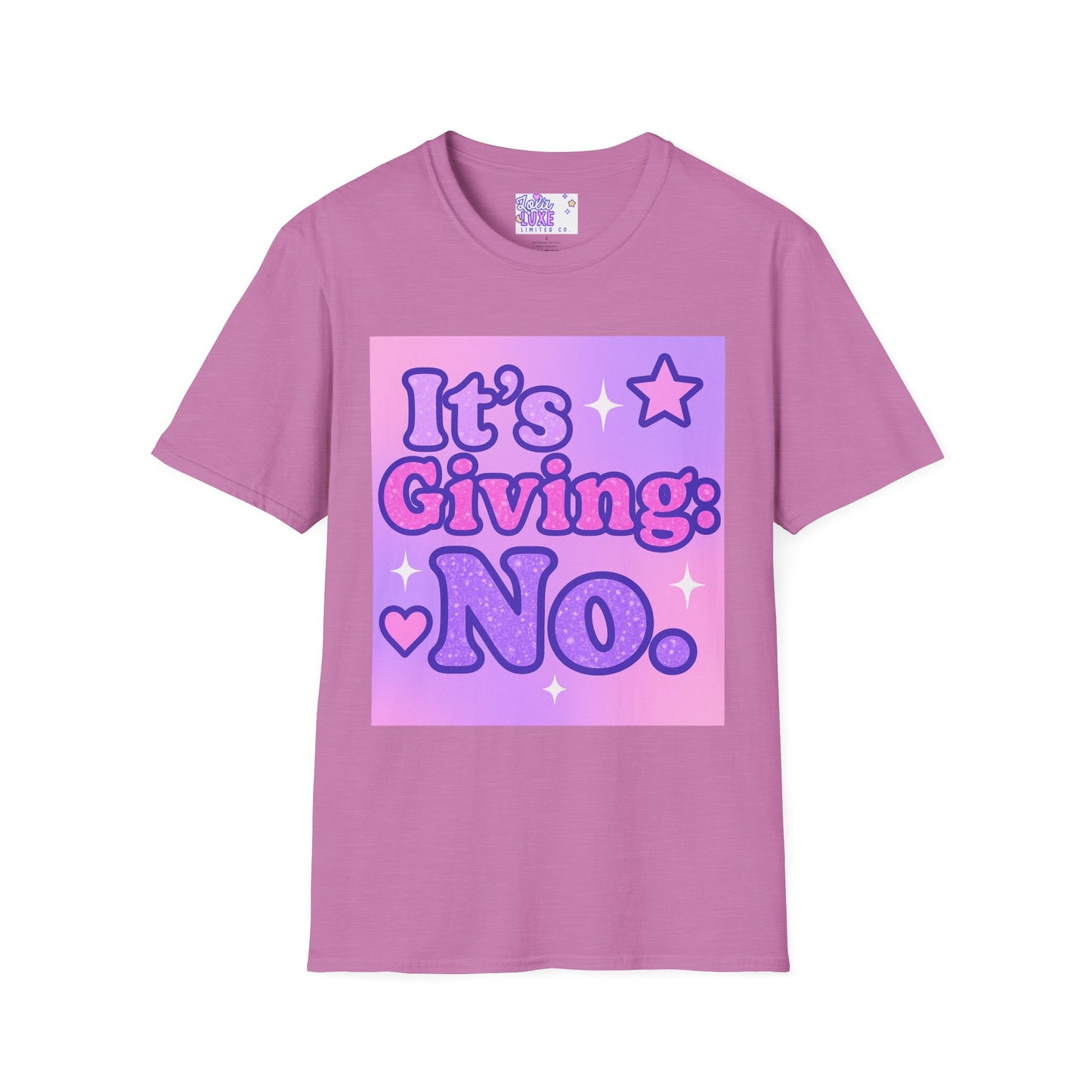 It's Giving: No. Unisex Softstyle Glam Tee - Trendy Graphic Tee for Casual Wear