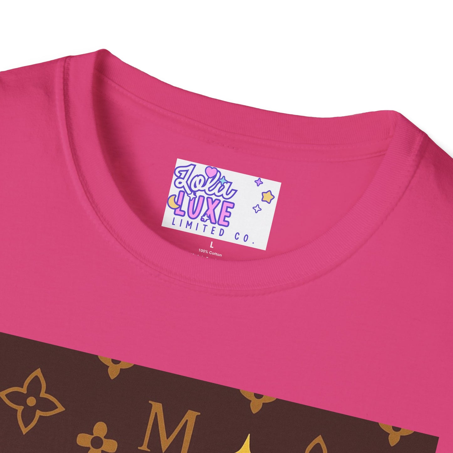 Manifesting Like a Material Girl Glam Tee| Unisex Softstyle Tee | Trendy Apparel for Manifestation Enthusiasts