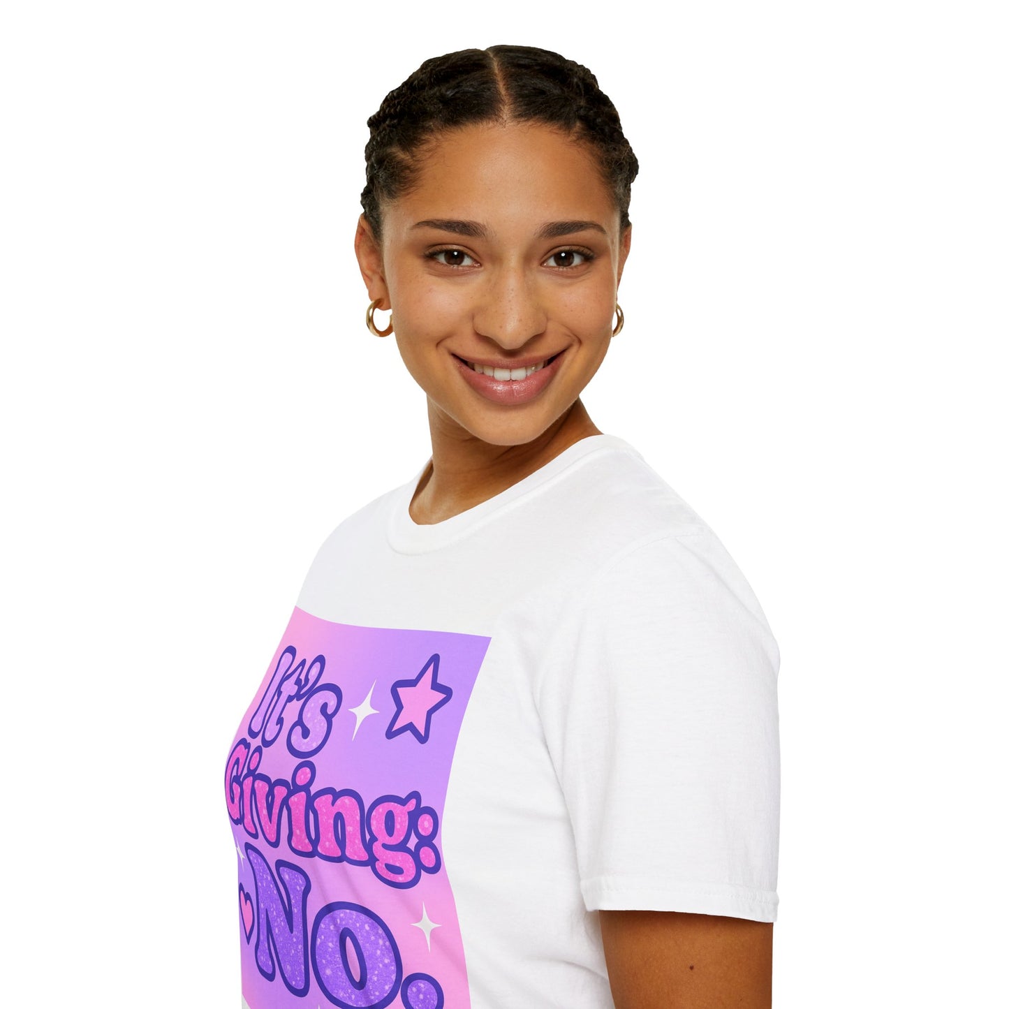 It's Giving: No. Unisex Softstyle Glam Tee - Trendy Graphic Tee for Casual Wear