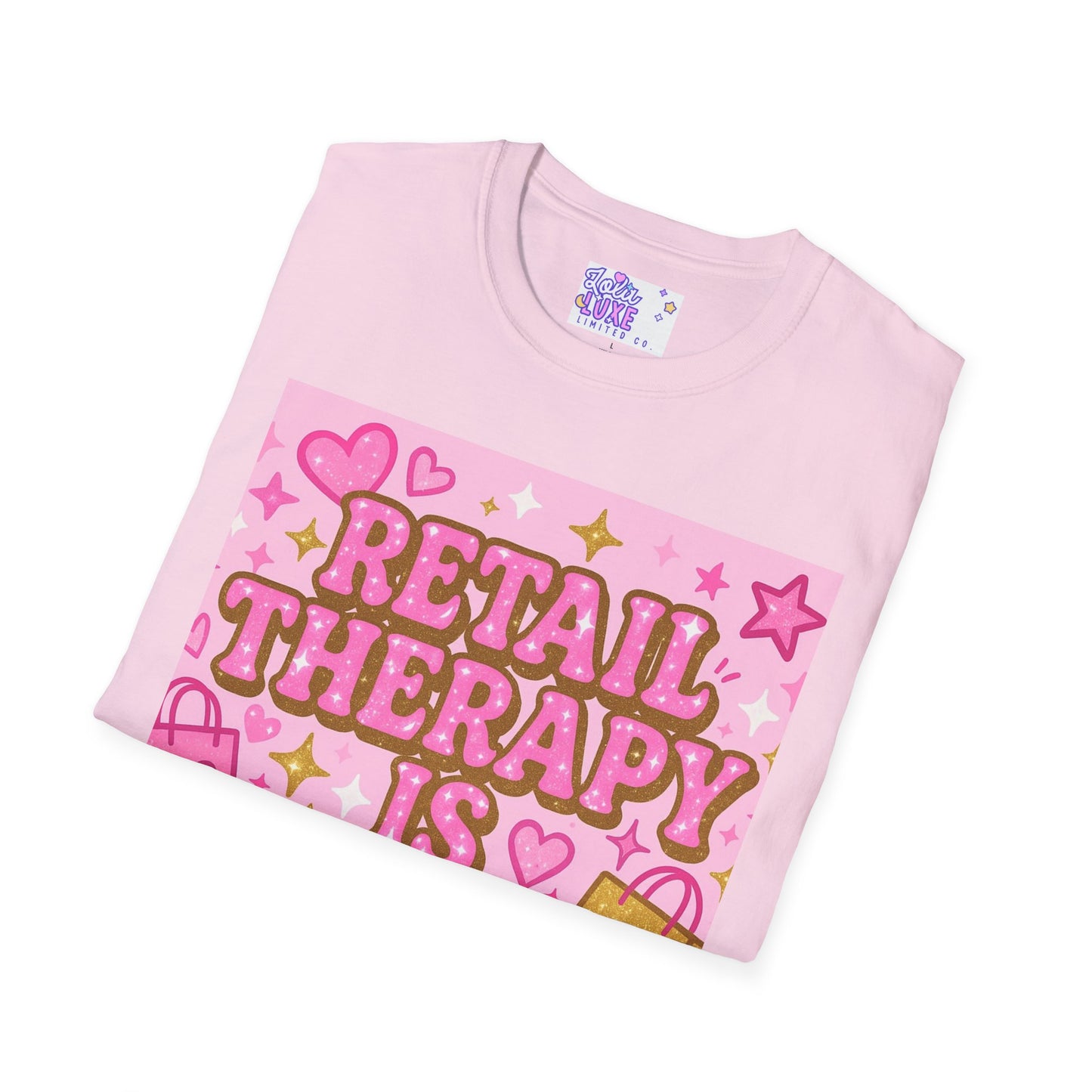 Retail Therapy Unisex Softstyle T-Shirt - Self Care Glam Tee