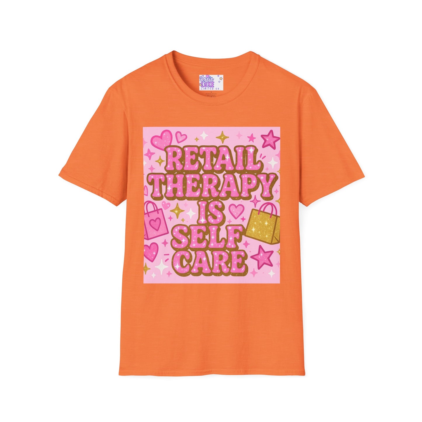 Retail Therapy Unisex Softstyle T-Shirt - Self Care Glam Tee