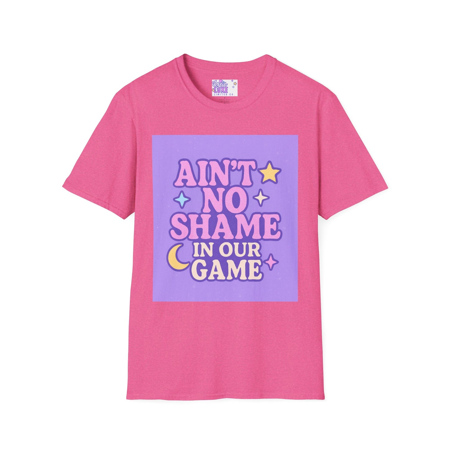 Ain't No Shame Unisex Softstyle T-Shirt - Glam & Empowerment Tees
