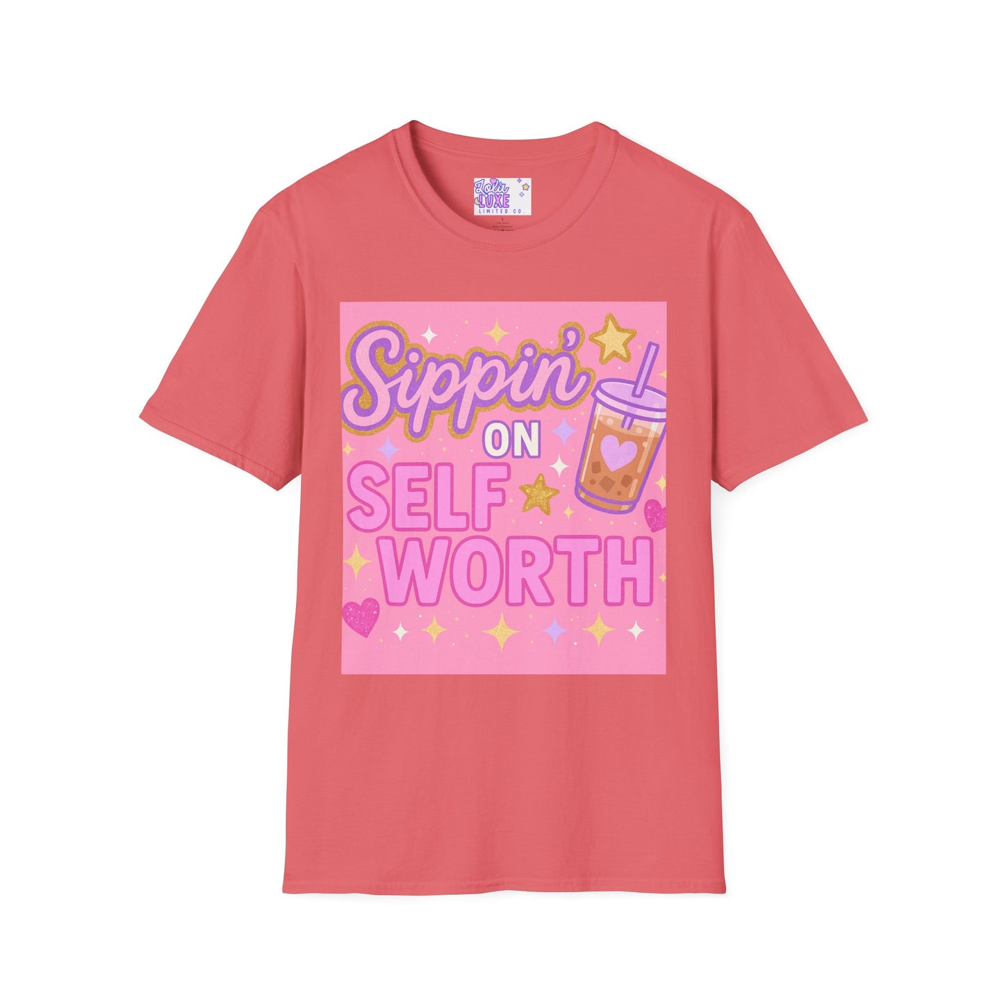 Self Worth Unisex Softstyle T-Shirt - Positive Affirmation Glam Tee
