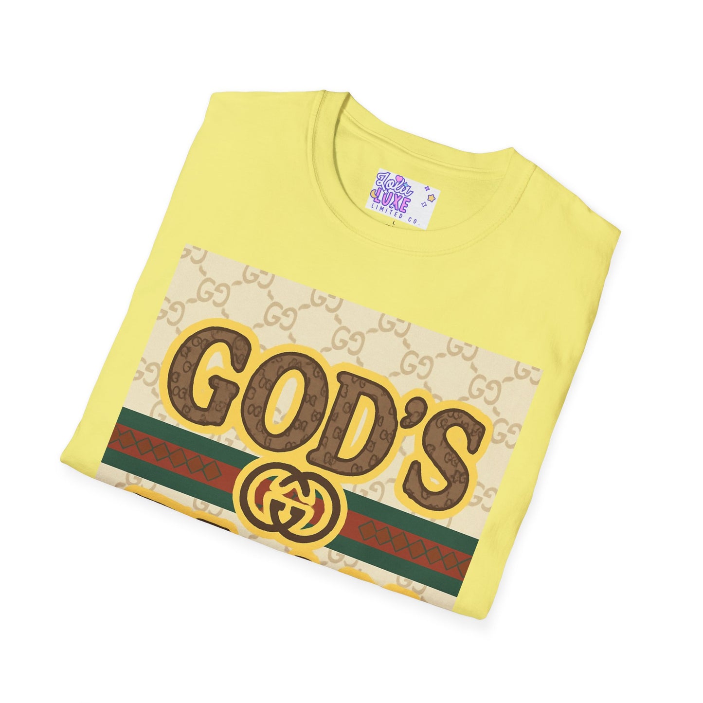 God's Plan Unisex Softstyle Glam Tee - Casual Inspirational Apparel