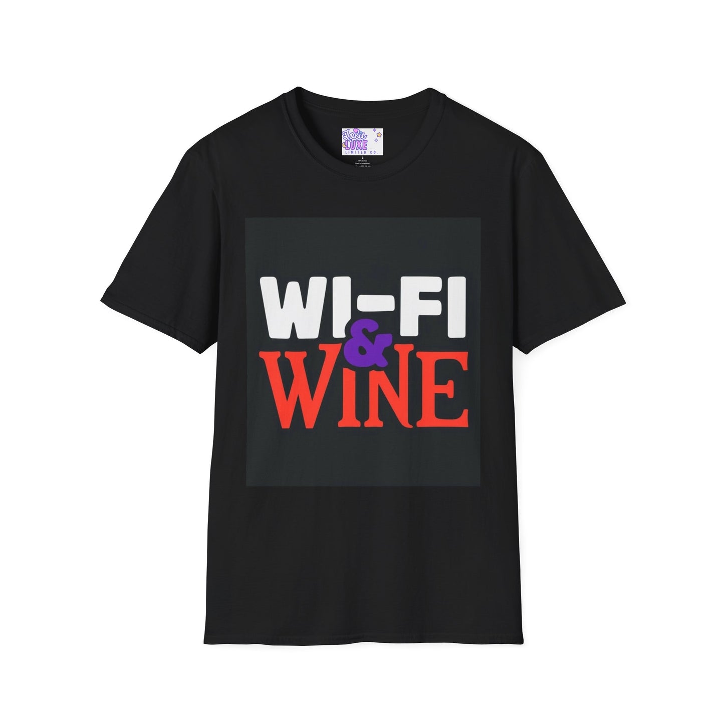 "Wi-Fi & Wine" Softstyle T-Shirt - Perfect Gift for Wine Lovers