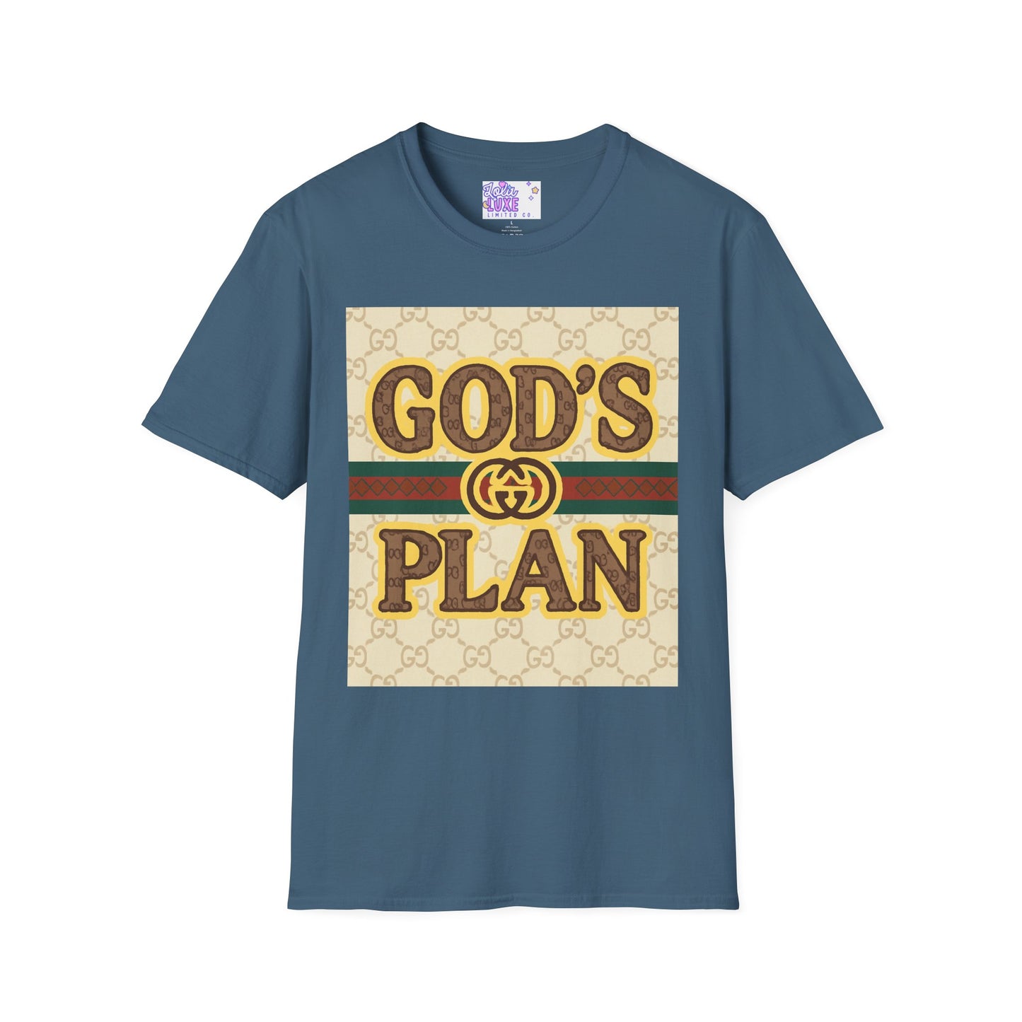 God's Plan Unisex Softstyle Glam Tee - Casual Inspirational Apparel