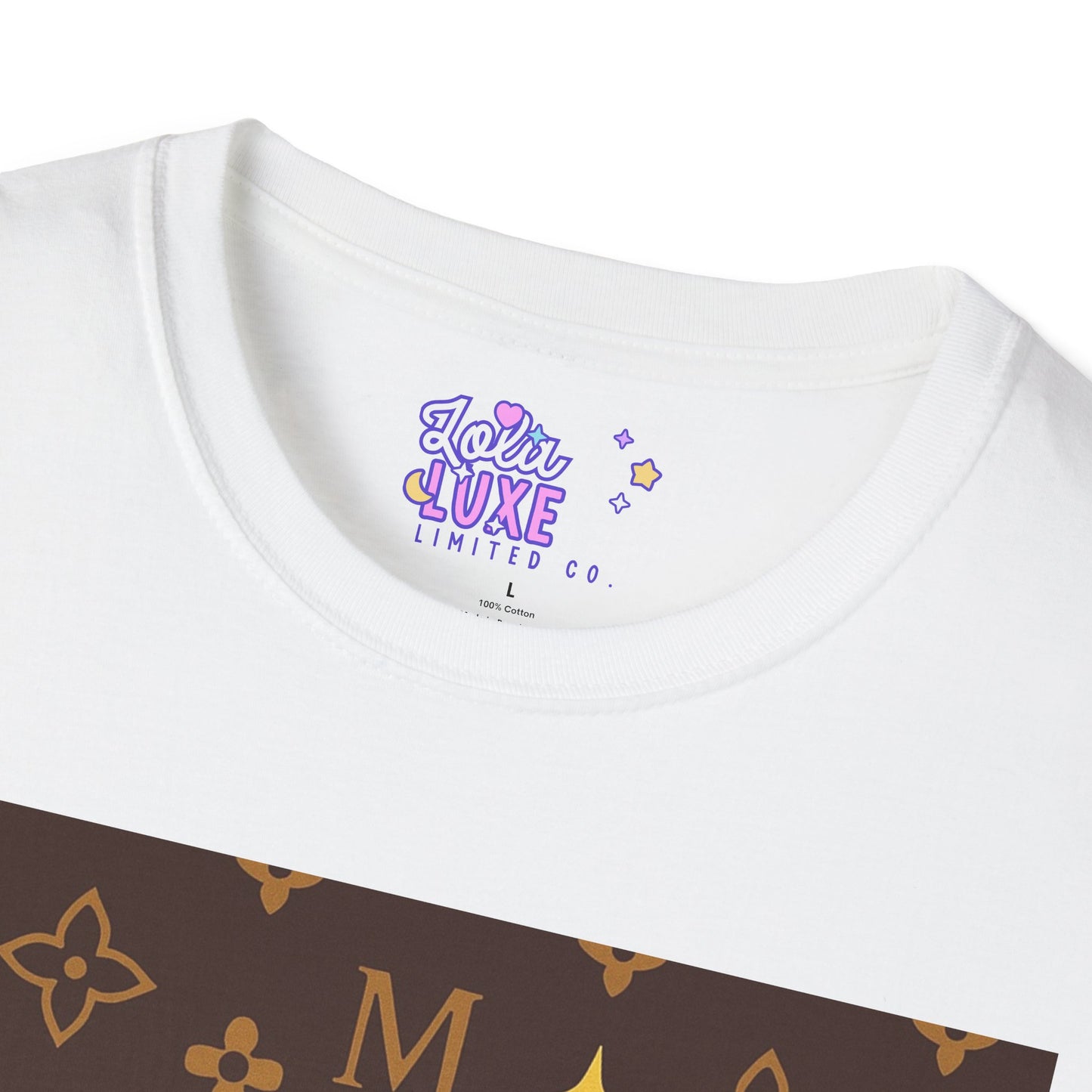 Manifesting Like a Material Girl Glam Tee| Unisex Softstyle Tee | Trendy Apparel for Manifestation Enthusiasts