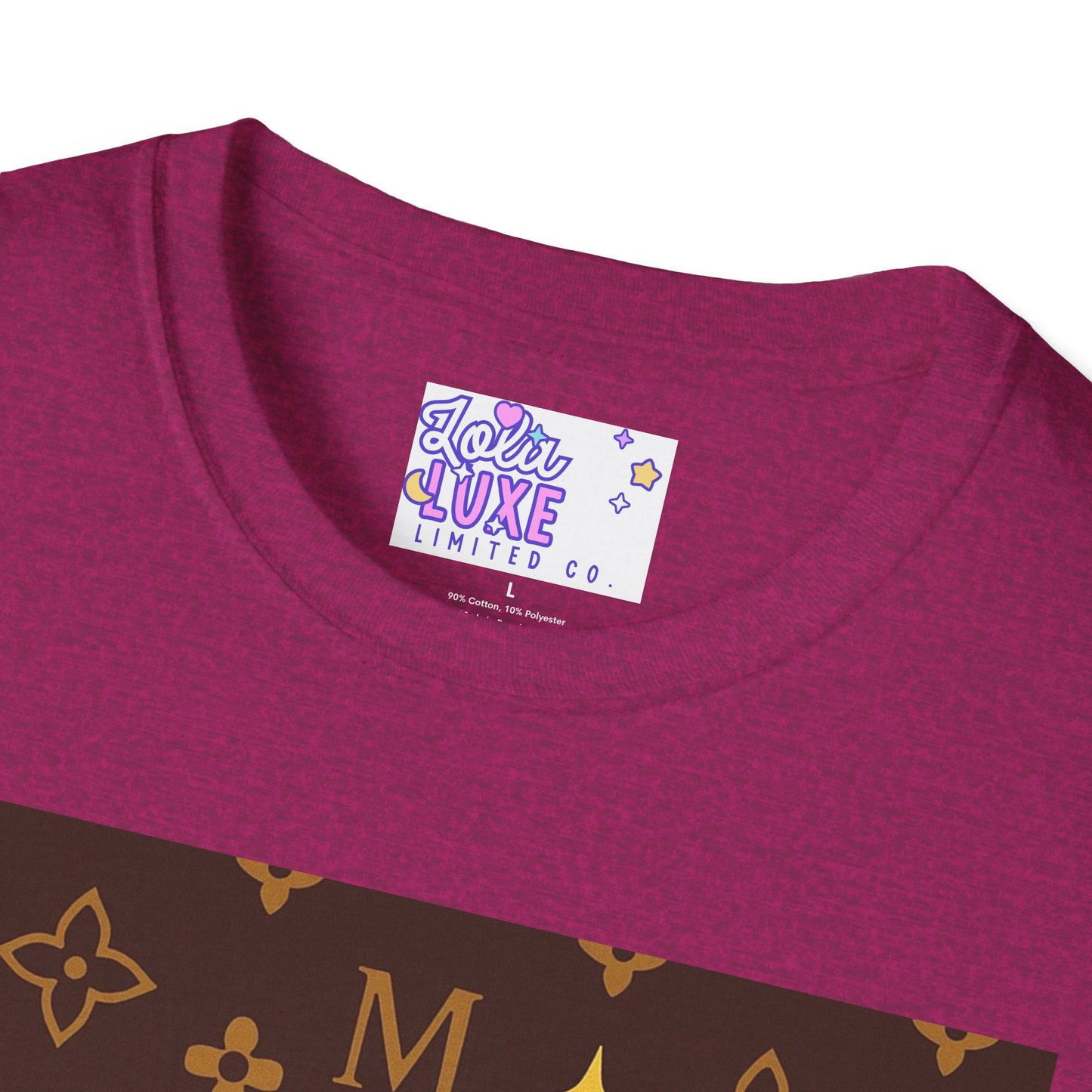 Manifesting Like a Material Girl Glam Tee| Unisex Softstyle Tee | Trendy Apparel for Manifestation Enthusiasts
