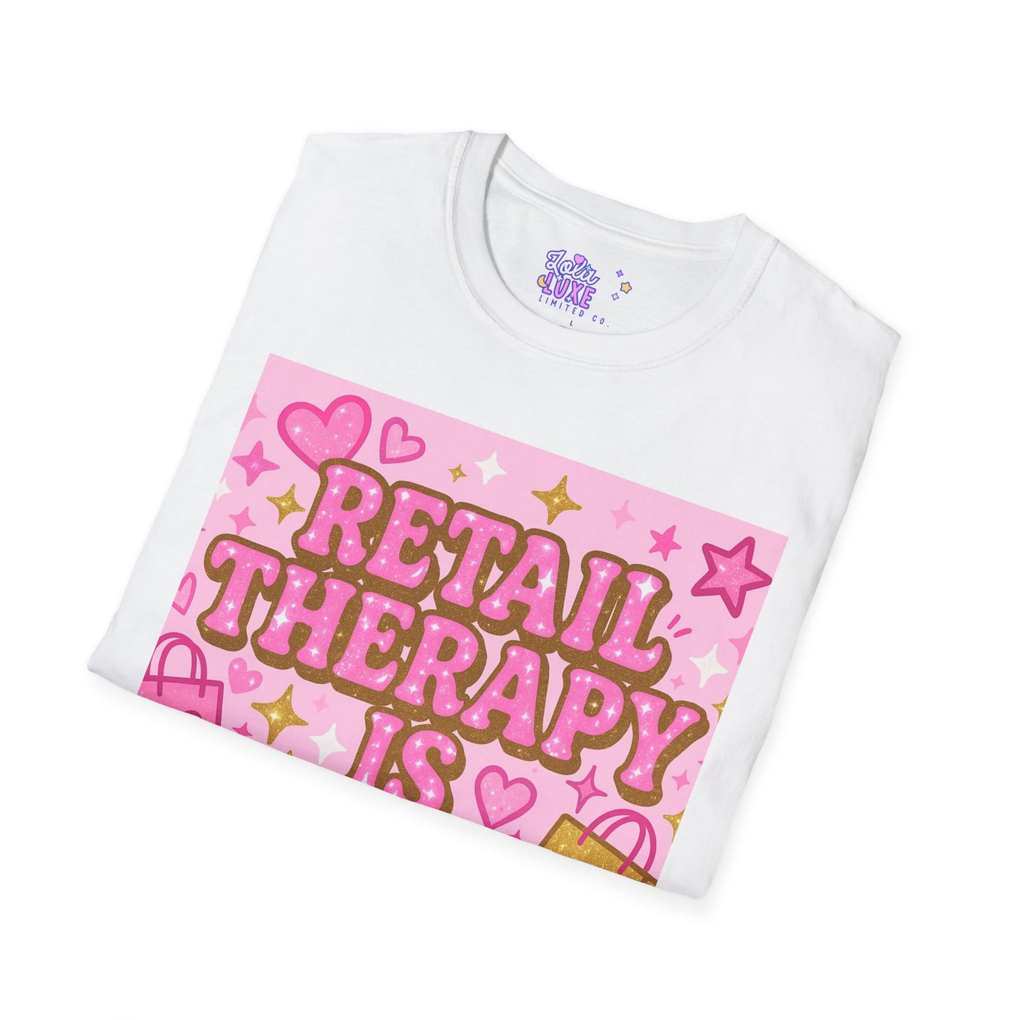 Retail Therapy Unisex Softstyle T-Shirt - Self Care Glam Tee