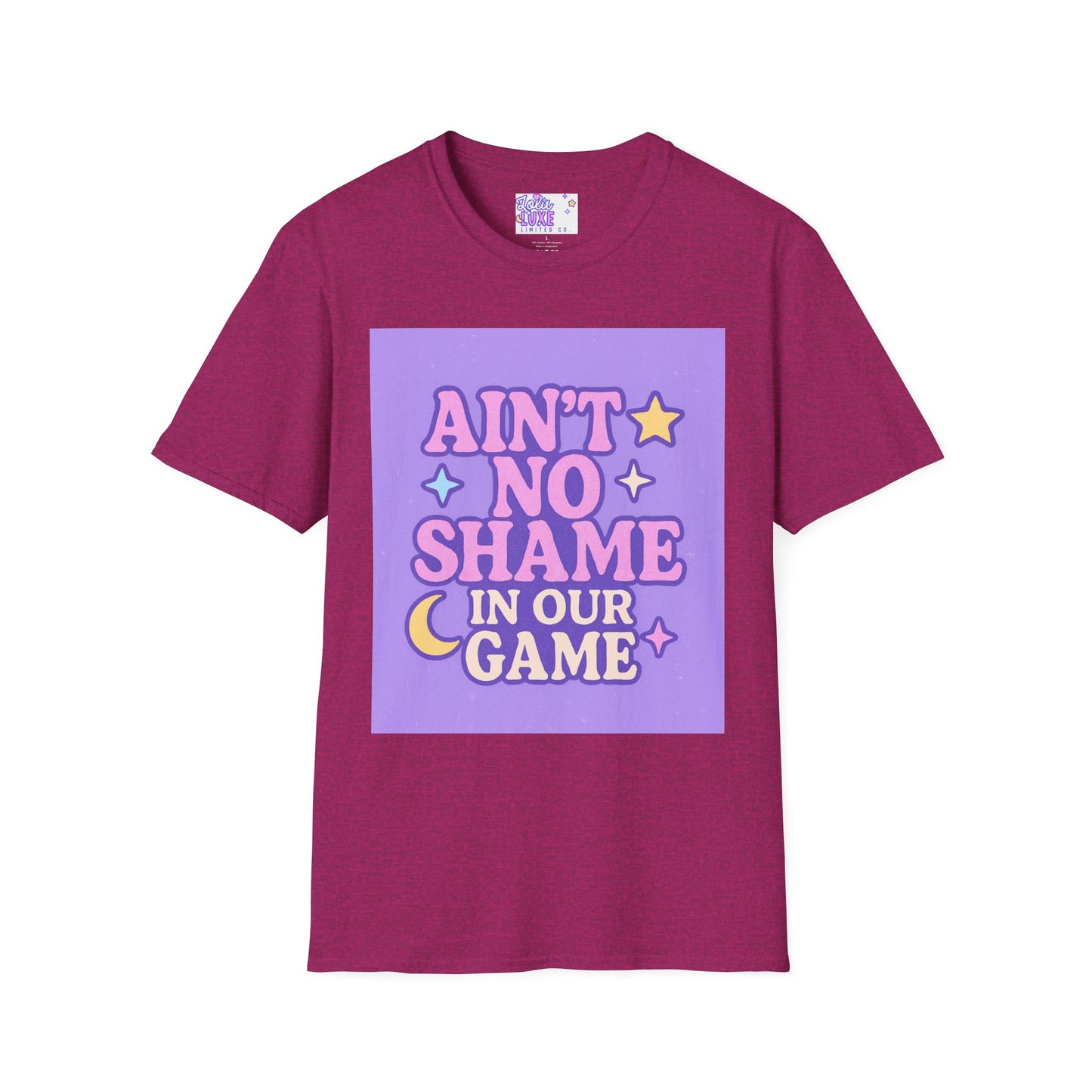 Ain't No Shame Unisex Softstyle T-Shirt - Glam & Empowerment Tees