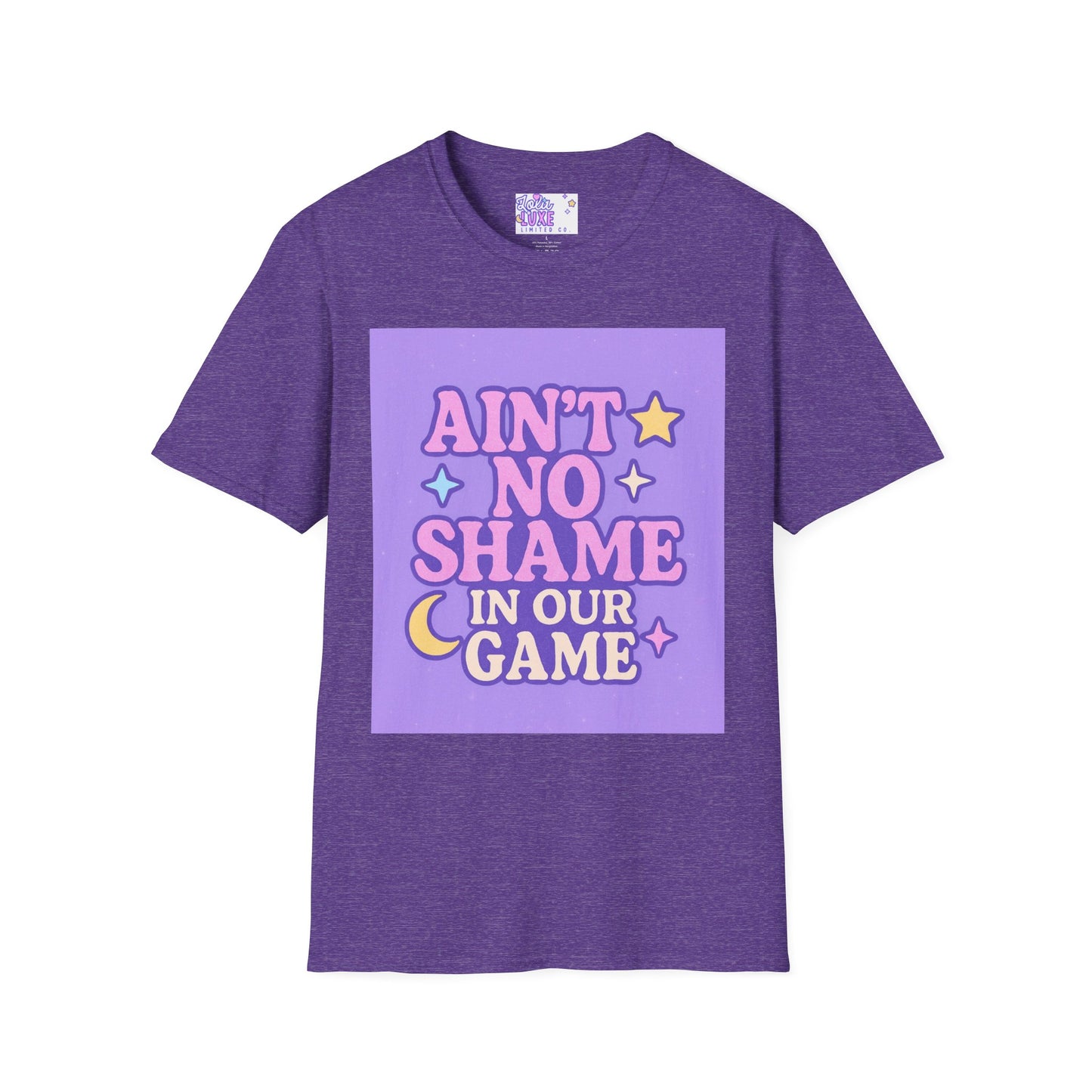 Ain't No Shame Unisex Softstyle T-Shirt - Glam & Empowerment Tees