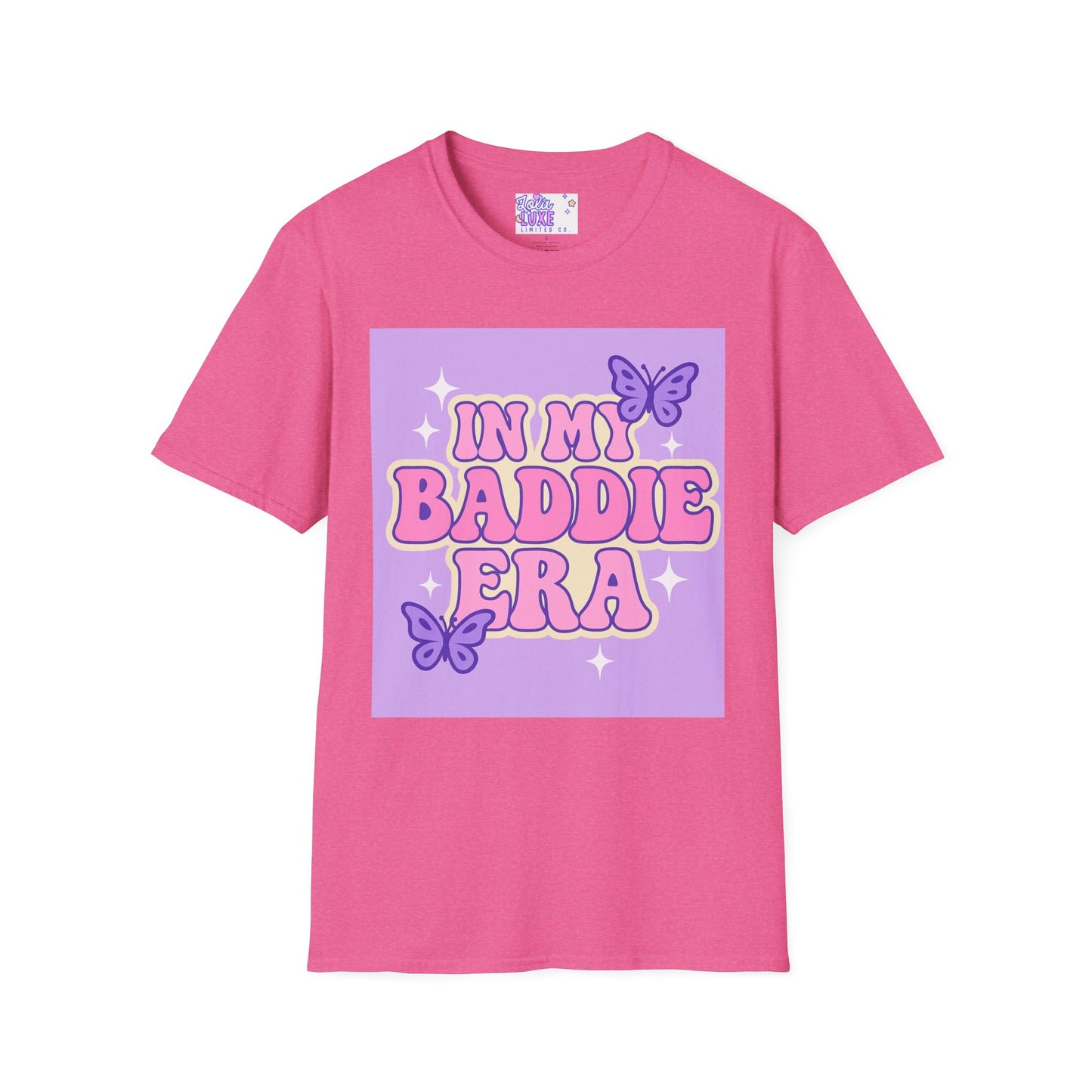 In My Baddie Era Unisex Softstyle Glam Tee - Trendy Graphic Tee for Confident Fashion Lovers