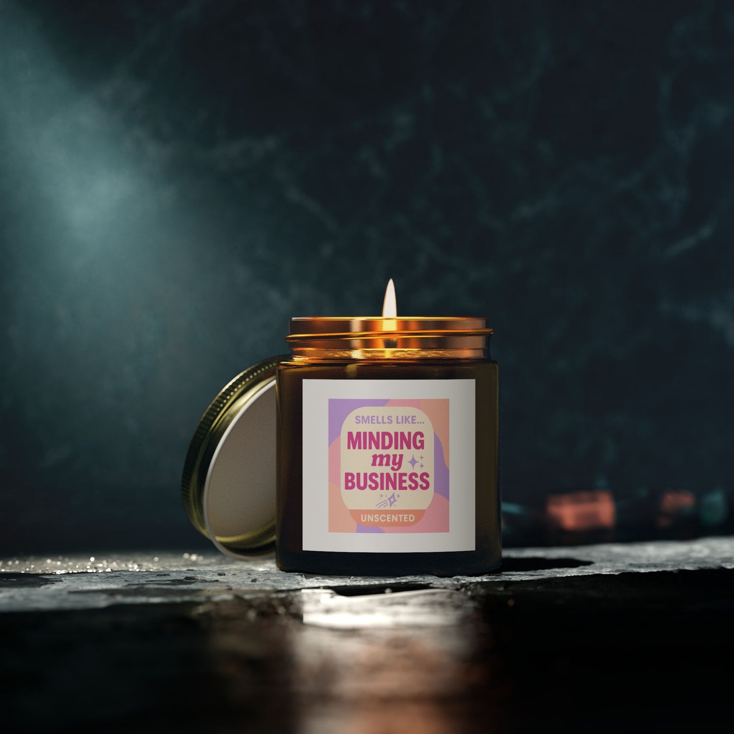 Unscented Candles, Coconut Apricot Wax (4oz, 9oz)