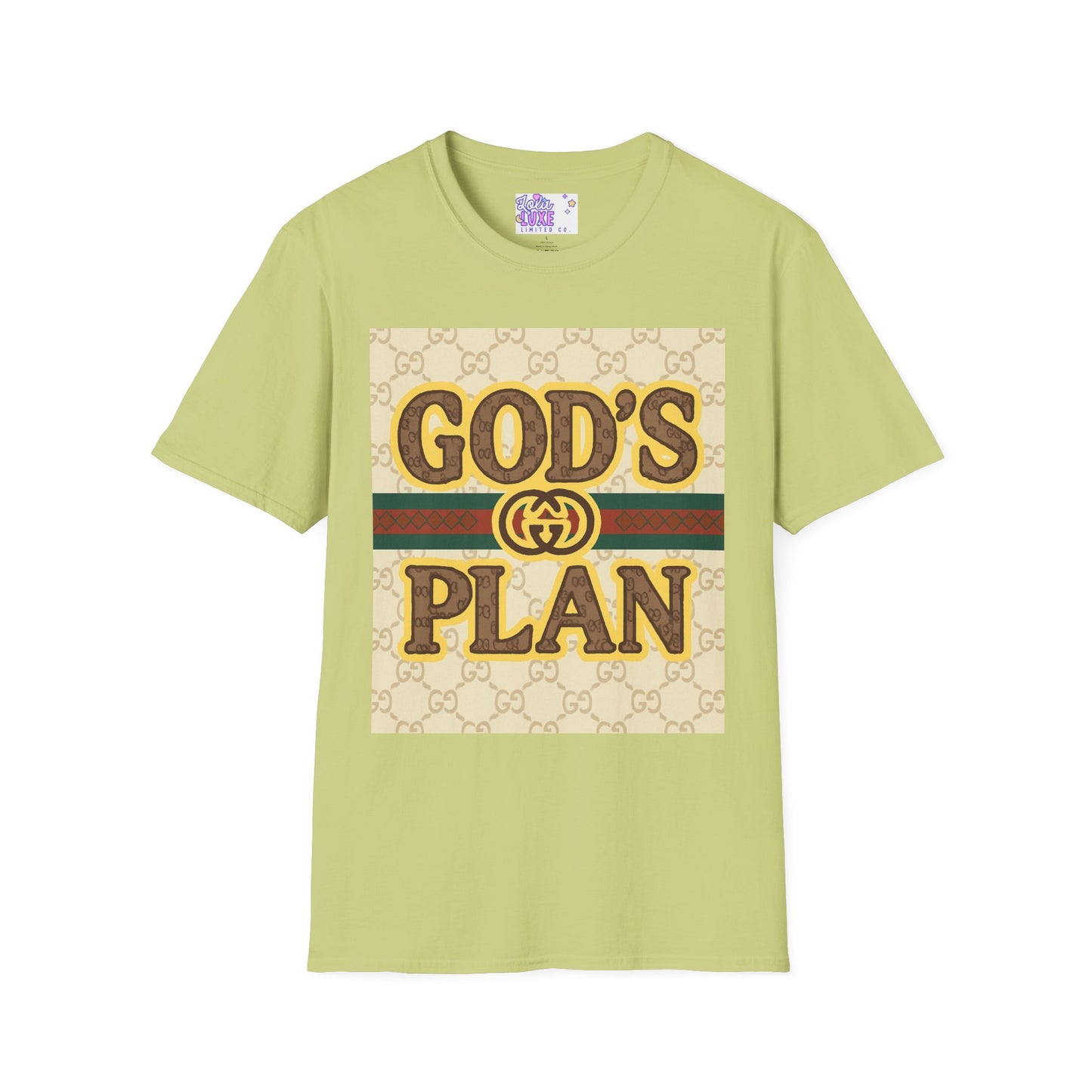 God's Plan Unisex Softstyle Glam Tee - Casual Inspirational Apparel