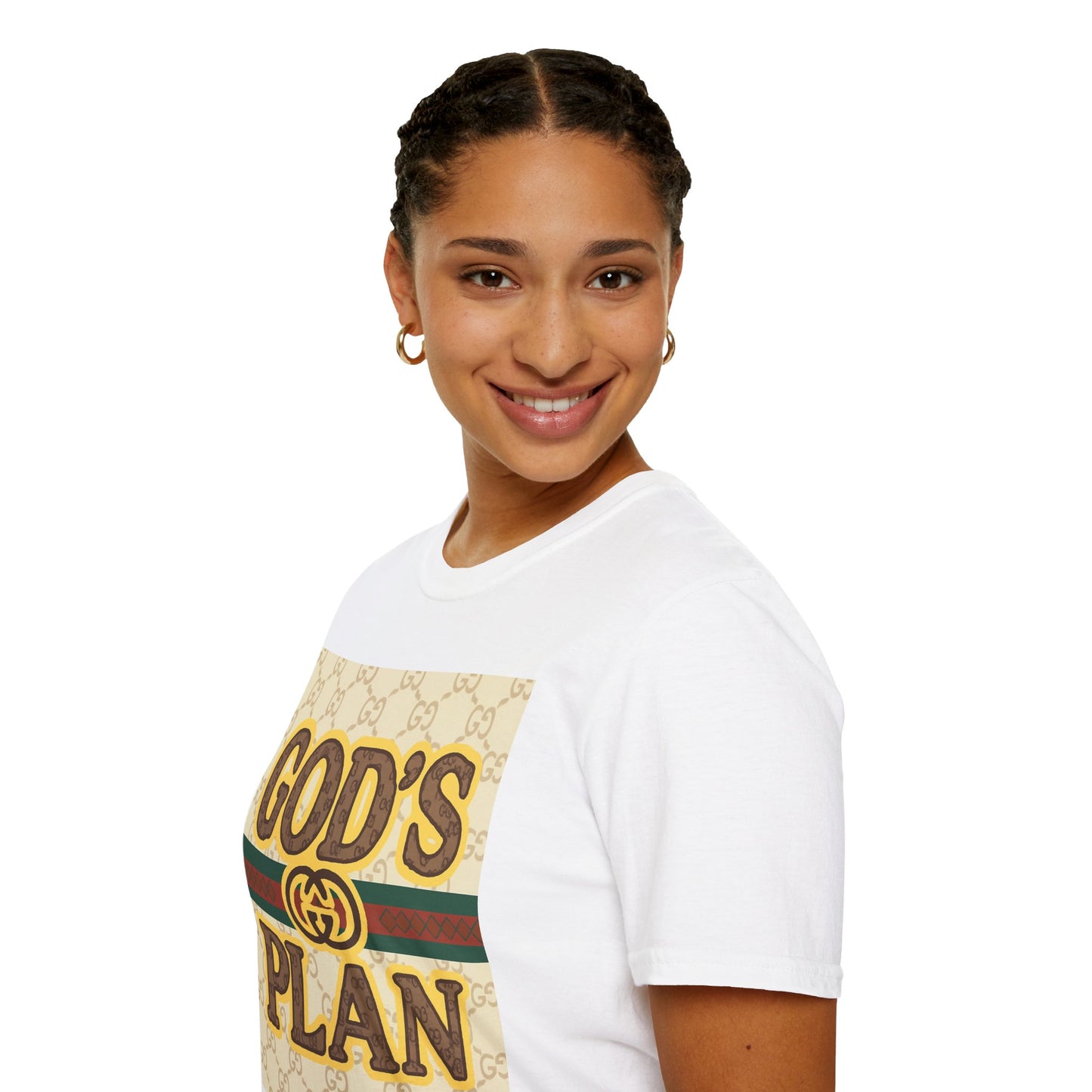 God's Plan Unisex Softstyle Glam Tee - Casual Inspirational Apparel