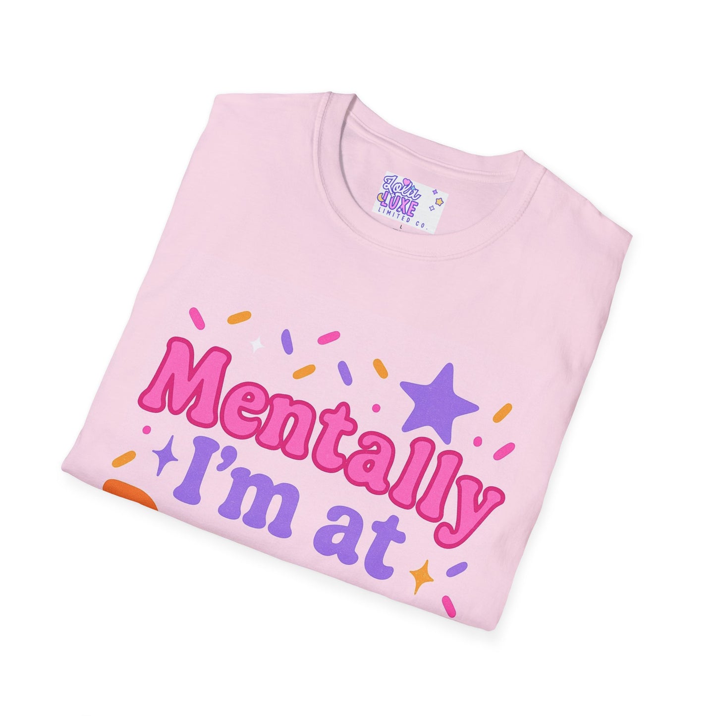 Mentally I'm at Dunkin' Unisex Softstyle T-Shirt - Fun Coffee Lover GlamTee