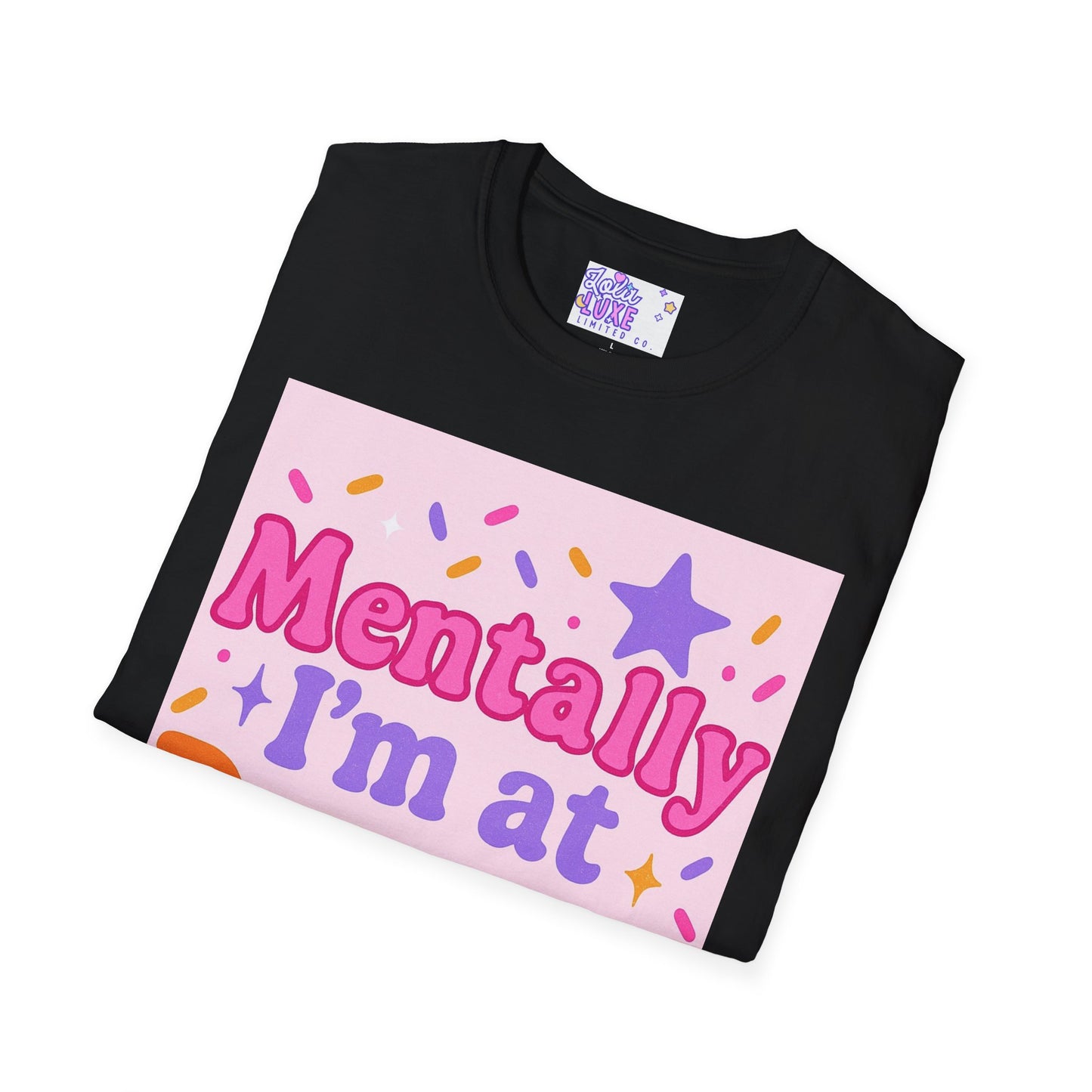 Mentally I'm at Dunkin' Unisex Softstyle T-Shirt - Fun Coffee Lover GlamTee