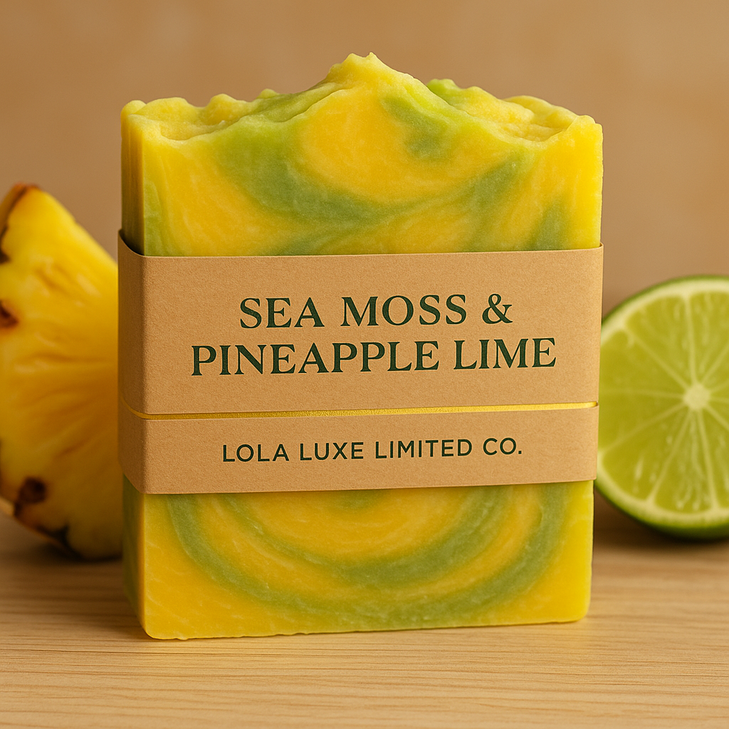 Sea Moss Soap with Pineapple & Lime – Brightening Citrus Body Bar