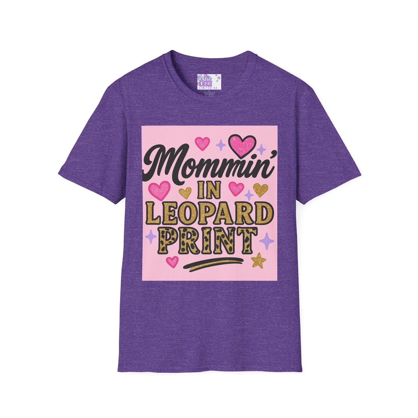 Mommin' in Leopard Print Unisex T-Shirt - Fun & Stylish Apparel for Moms Glam Tee