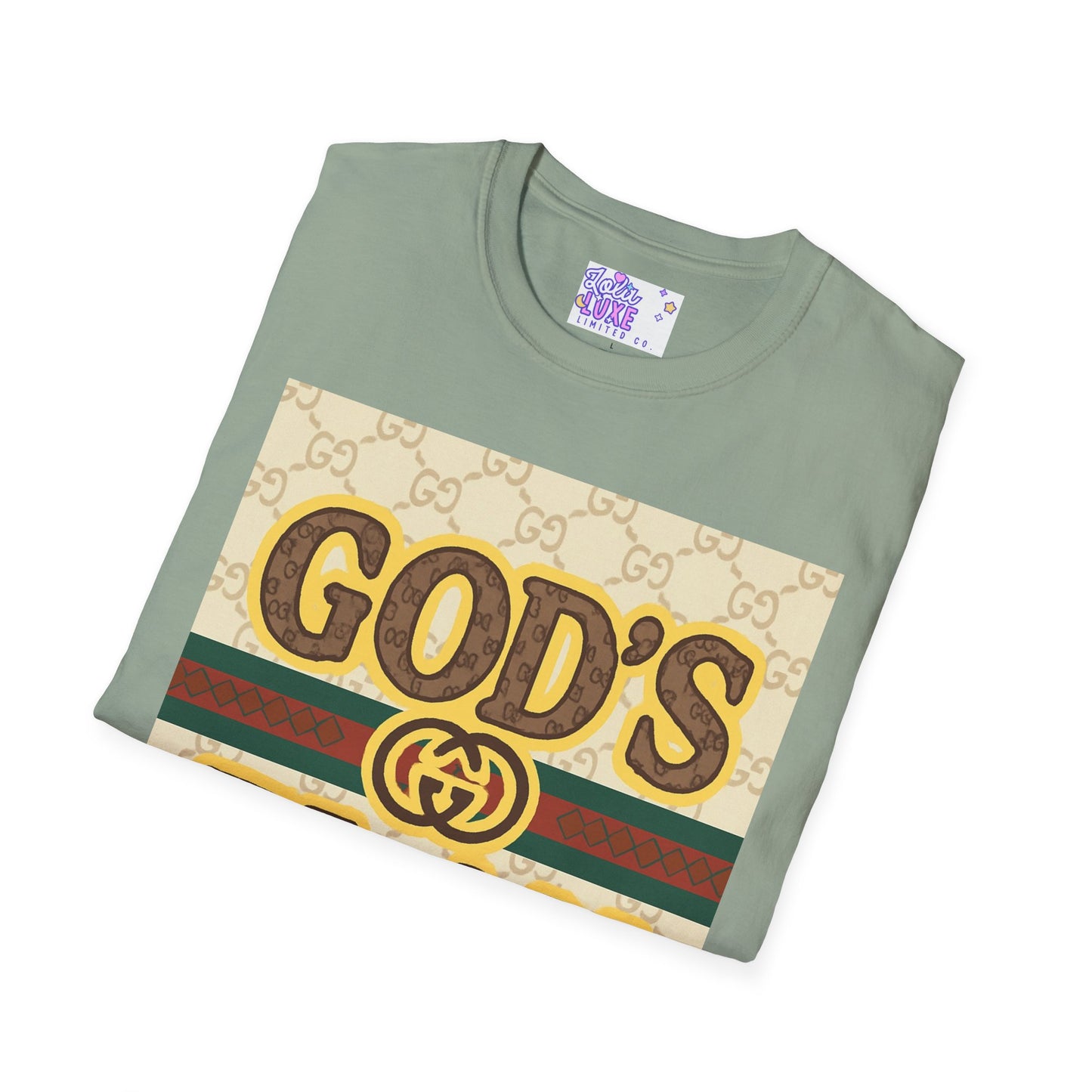 God's Plan Unisex Softstyle Glam Tee - Casual Inspirational Apparel