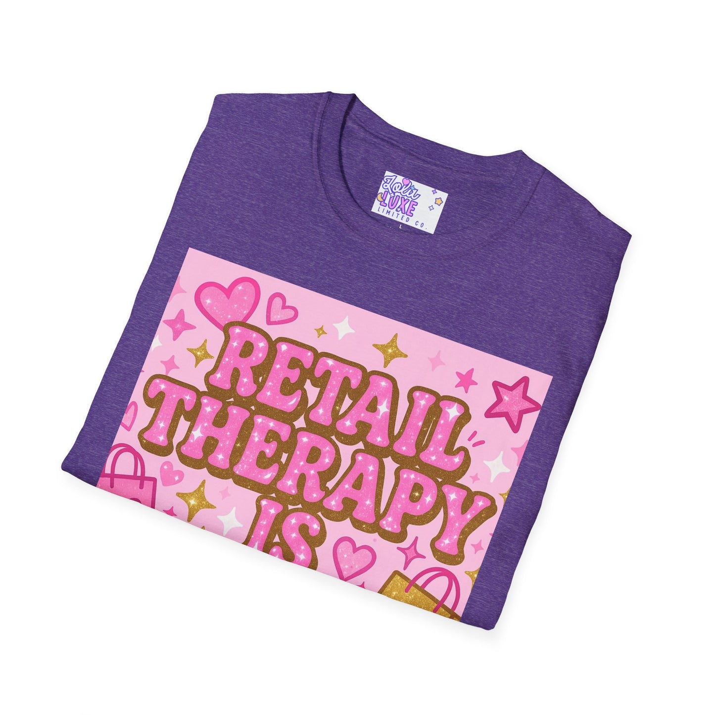 Retail Therapy Unisex Softstyle T-Shirt - Self Care Glam Tee