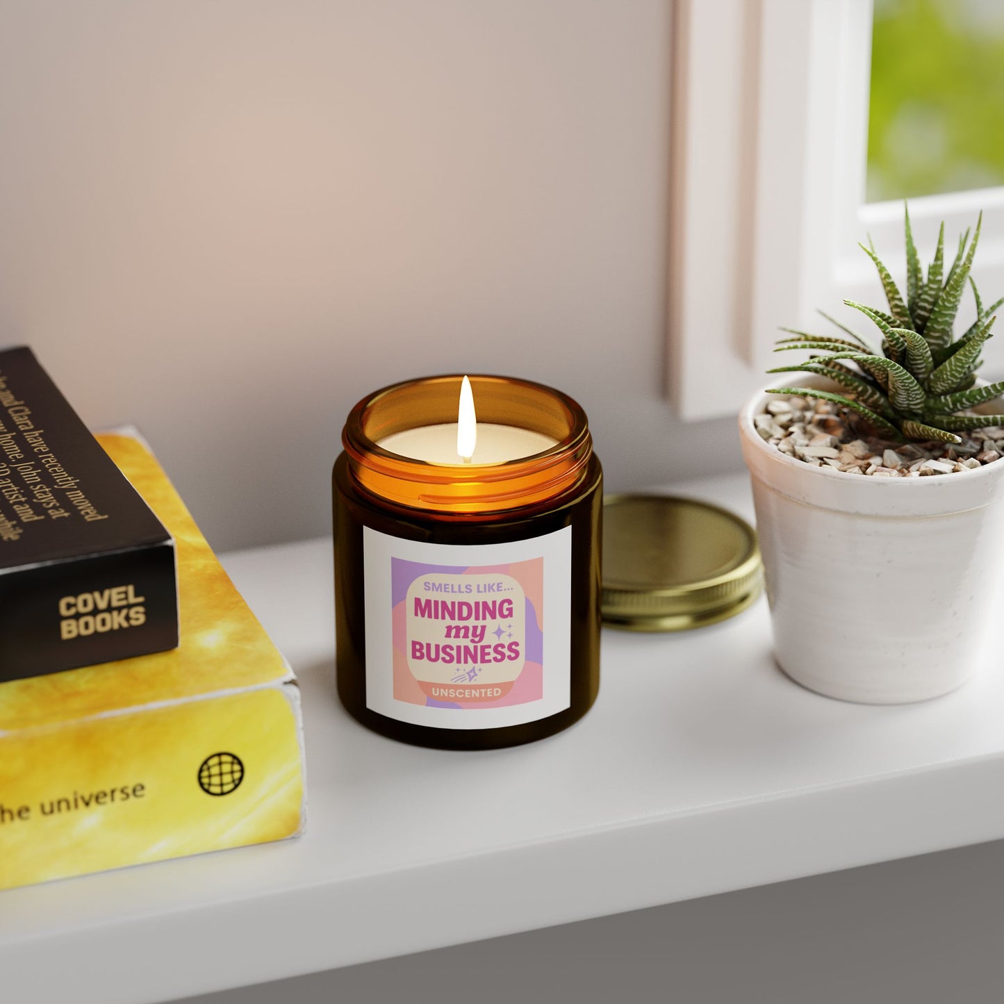 Unscented Candles, Coconut Apricot Wax (4oz, 9oz)