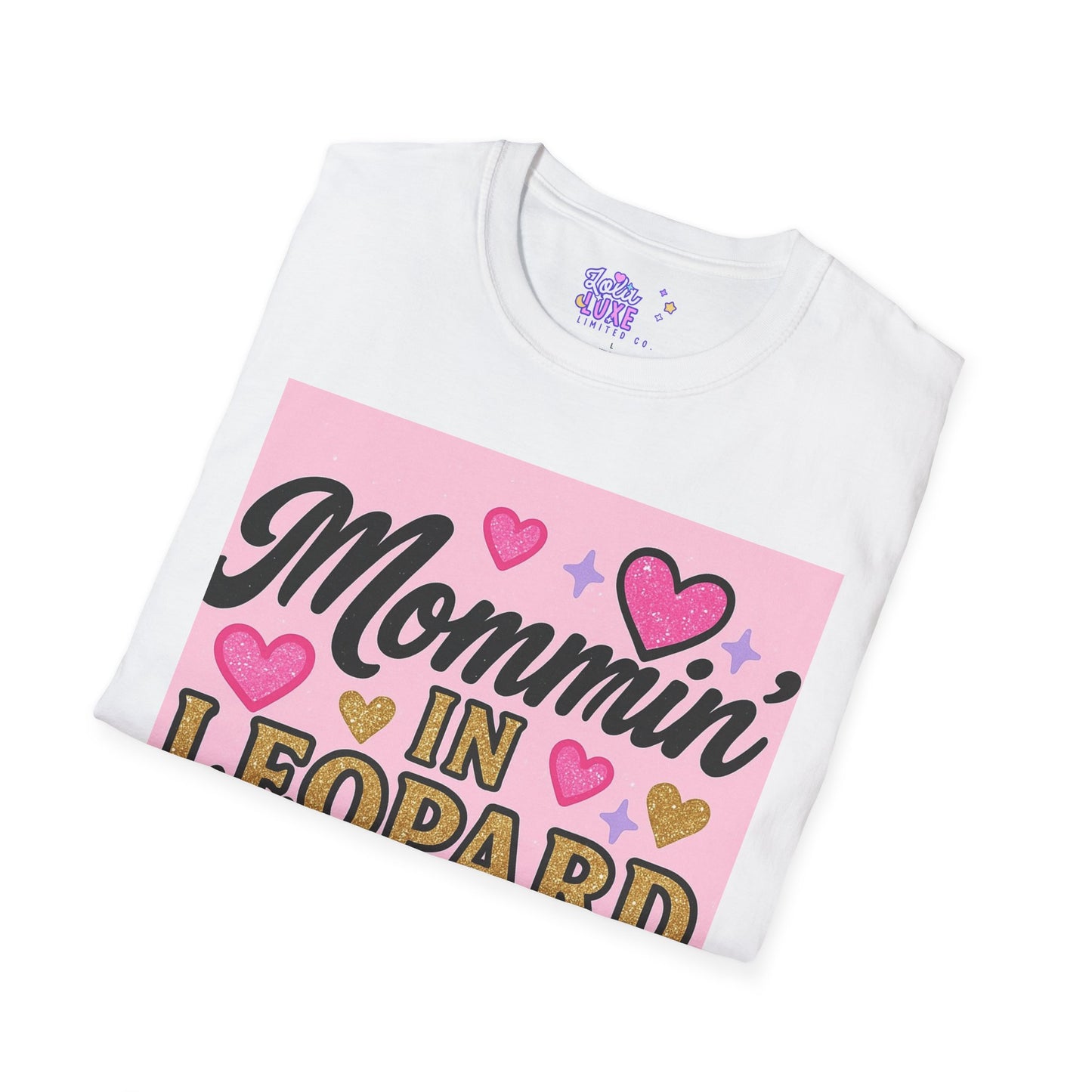 Mommin' in Leopard Print Unisex T-Shirt - Fun & Stylish Apparel for Moms Glam Tee