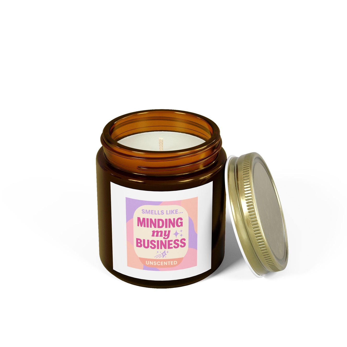 Unscented Candles, Coconut Apricot Wax (4oz, 9oz)