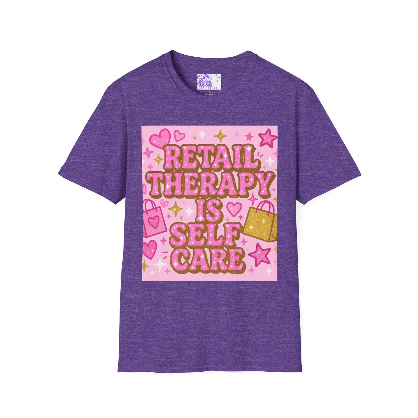 Retail Therapy Unisex Softstyle T-Shirt - Self Care Glam Tee