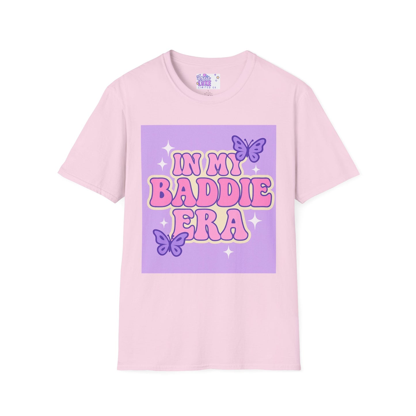 In My Baddie Era Unisex Softstyle Glam Tee - Trendy Graphic Tee for Confident Fashion Lovers