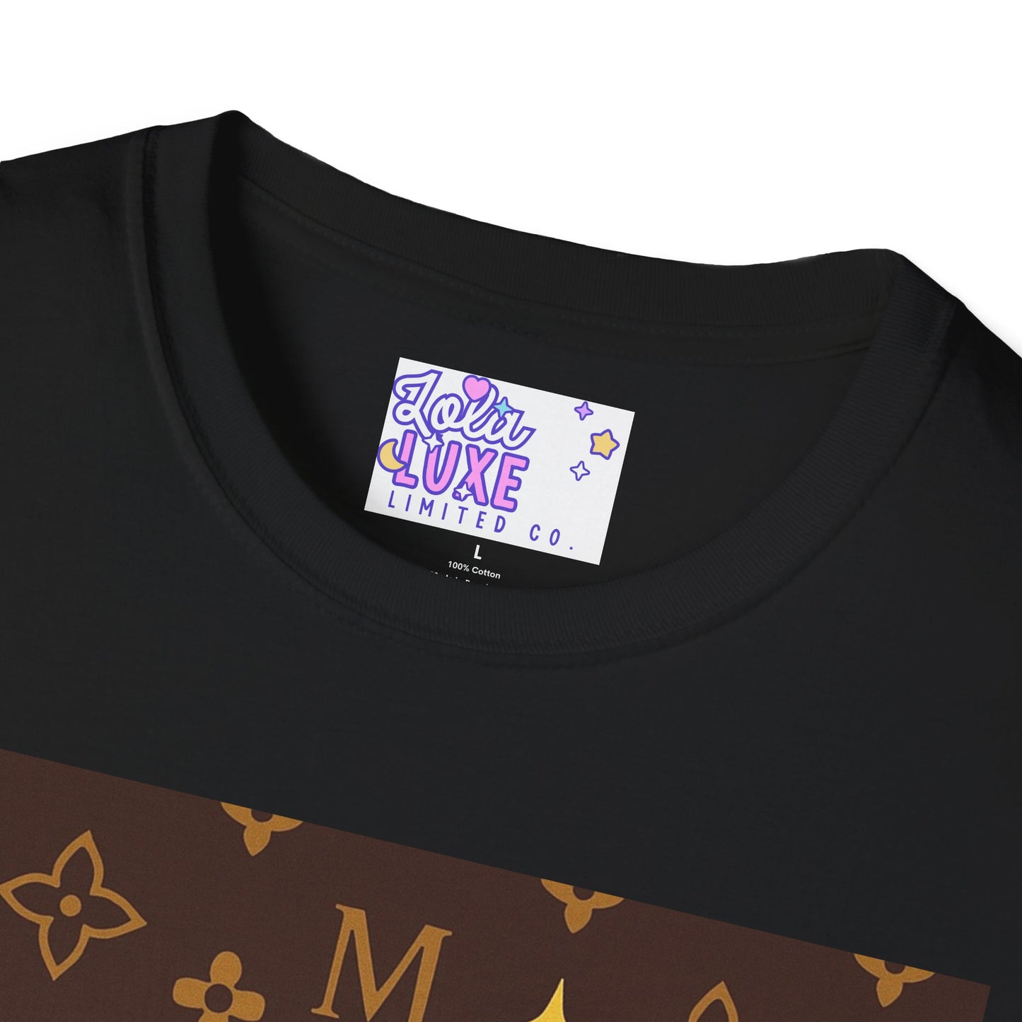 Manifesting Like a Material Girl Glam Tee| Unisex Softstyle Tee | Trendy Apparel for Manifestation Enthusiasts