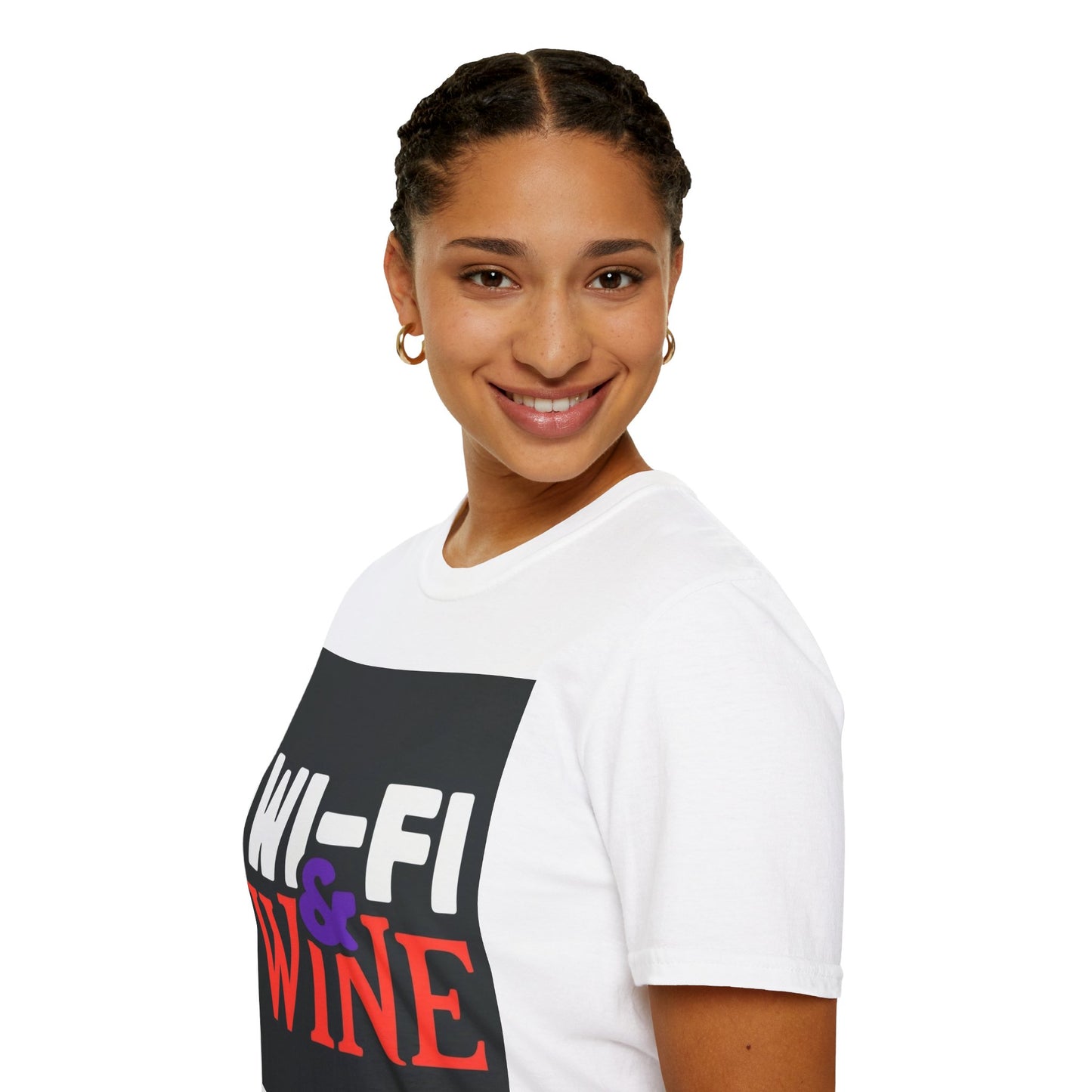 "Wi-Fi & Wine" Softstyle T-Shirt - Perfect Gift for Wine Lovers