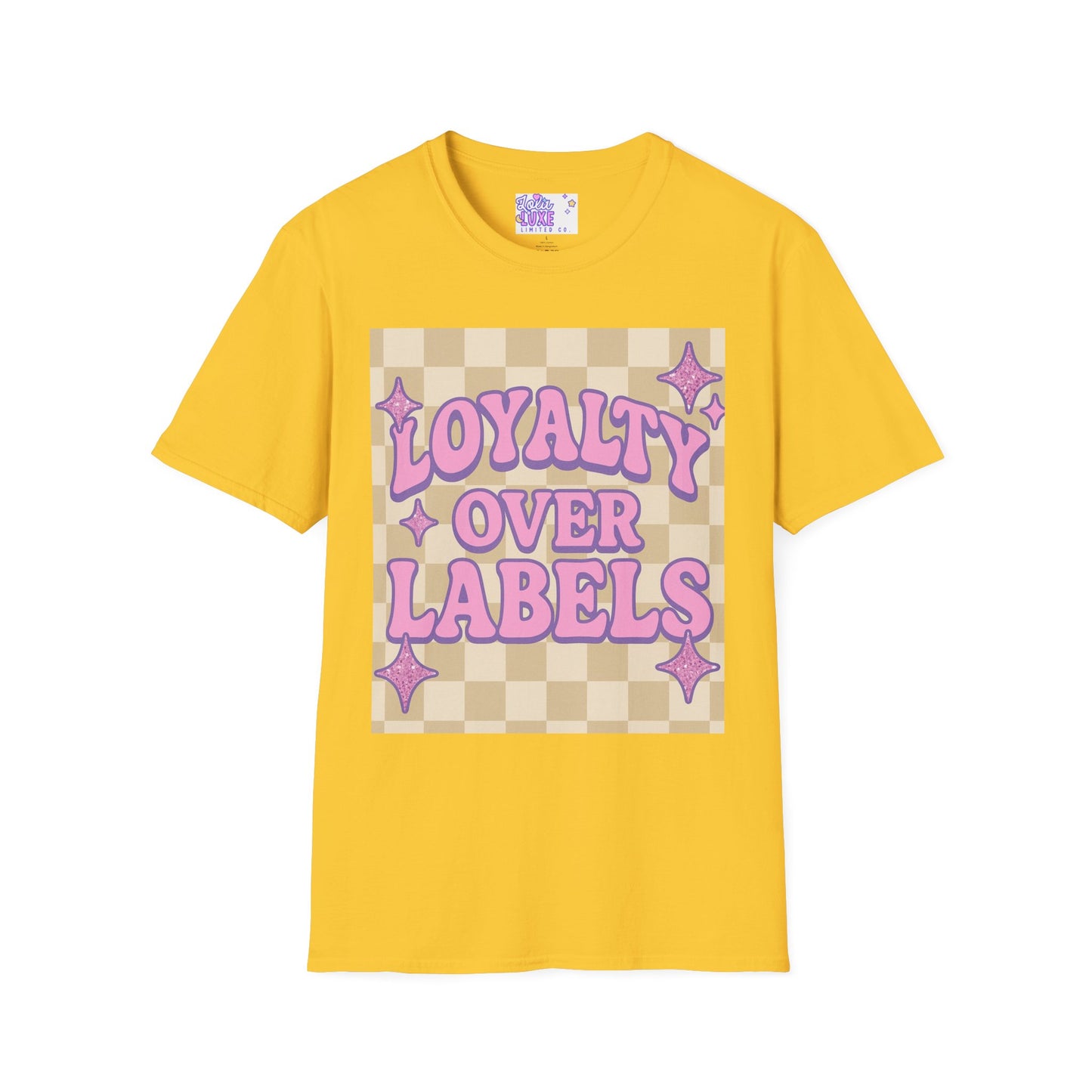 Loyalty Over Labels Unisex Softstyle Glam Tee - Trendy Casual Wear