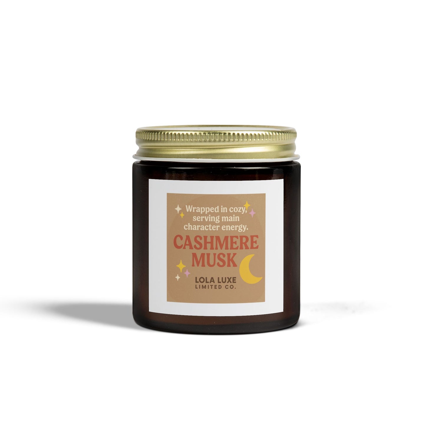 Cashmere Musk Scented Candles, Coconut Apricot Wax (4oz, 9oz)