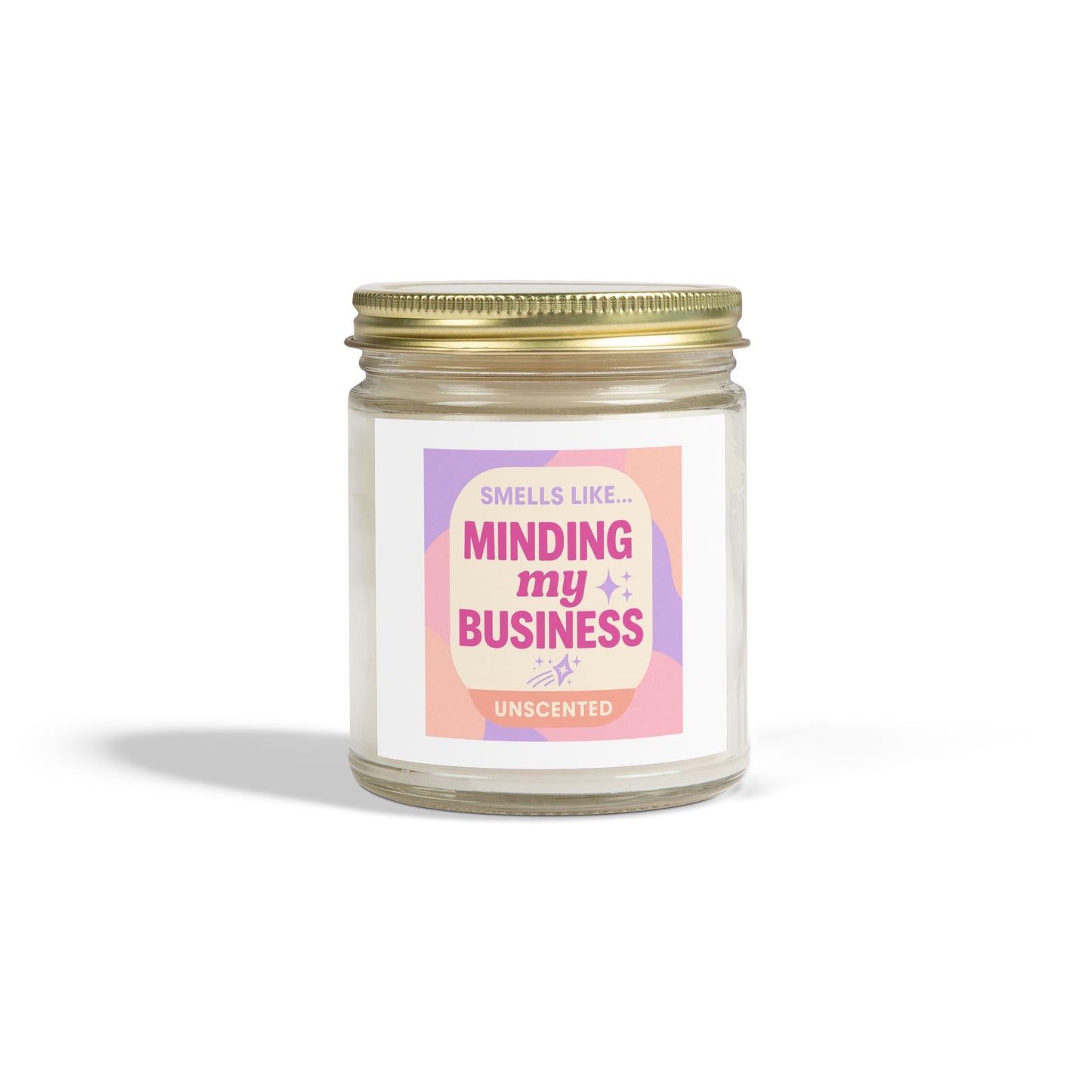 Unscented Candles, Coconut Apricot Wax (4oz, 9oz)