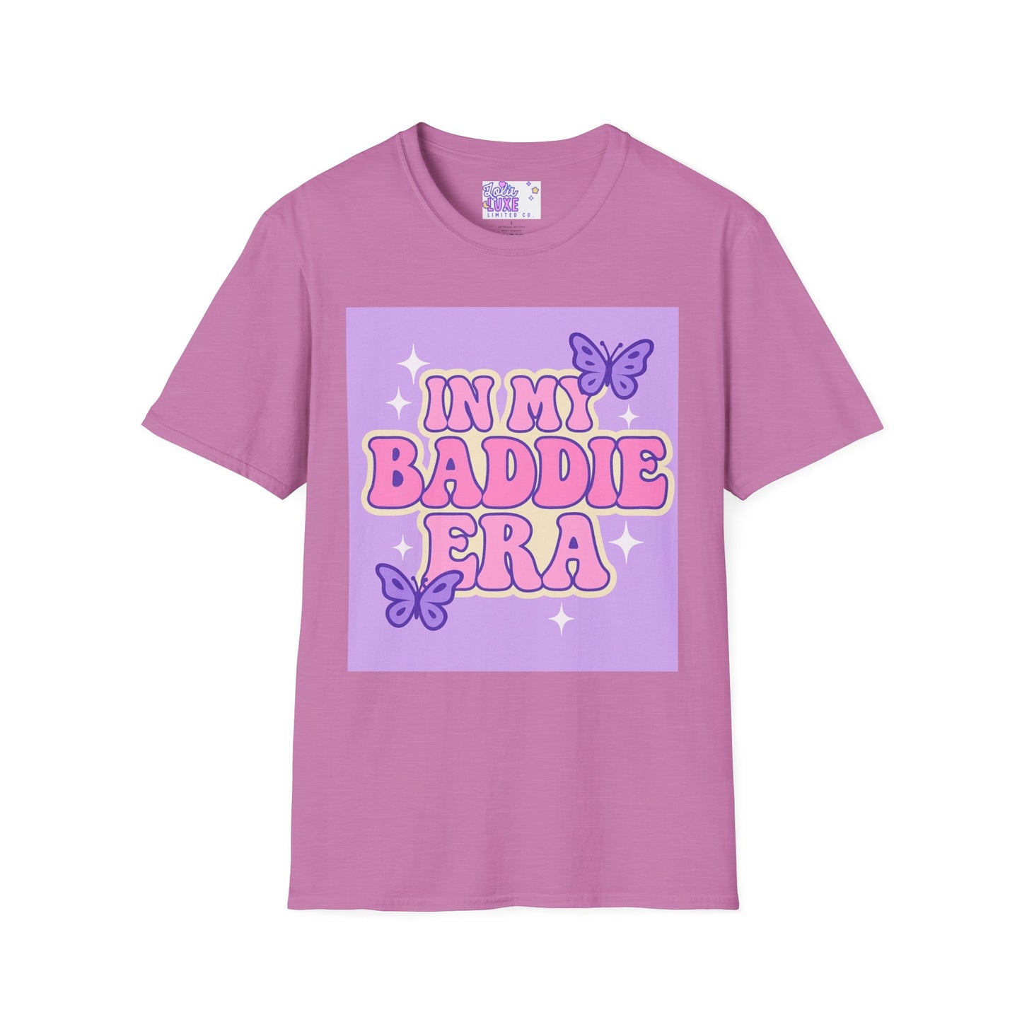 In My Baddie Era Unisex Softstyle Glam Tee - Trendy Graphic Tee for Confident Fashion Lovers