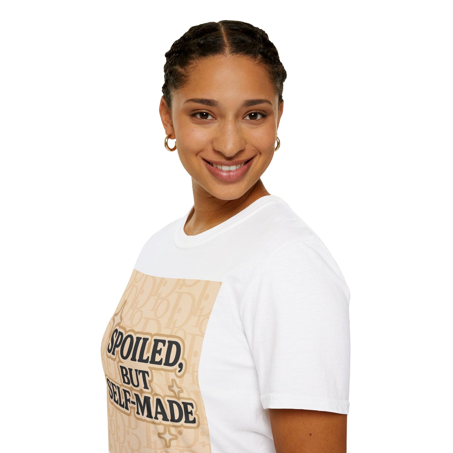 Spoiled, But Self-Made Unisex Softstyle Glam Tee